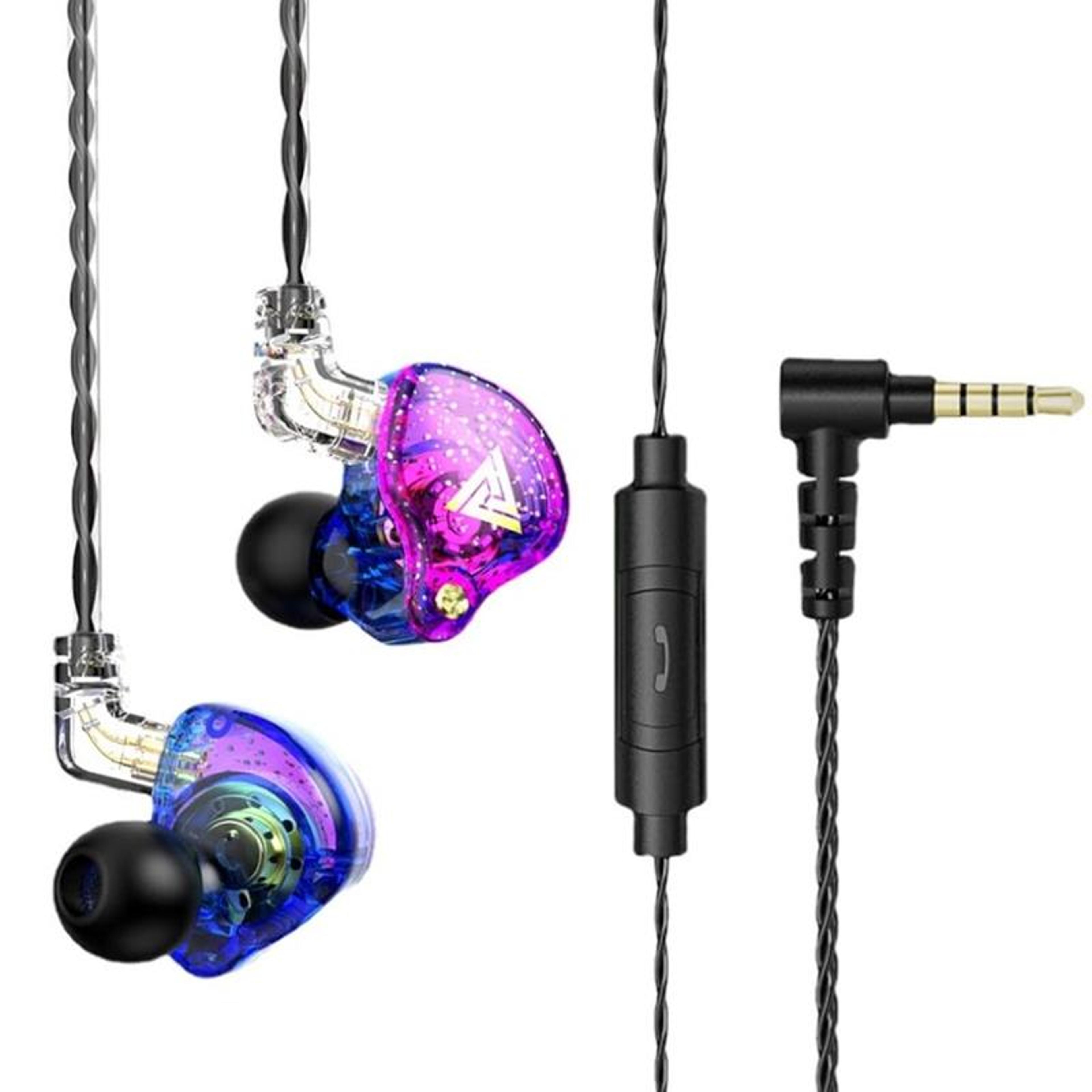 qkz ak6 pro hifi wired earbuds with mic deep bass in ear headphones for gaming & music