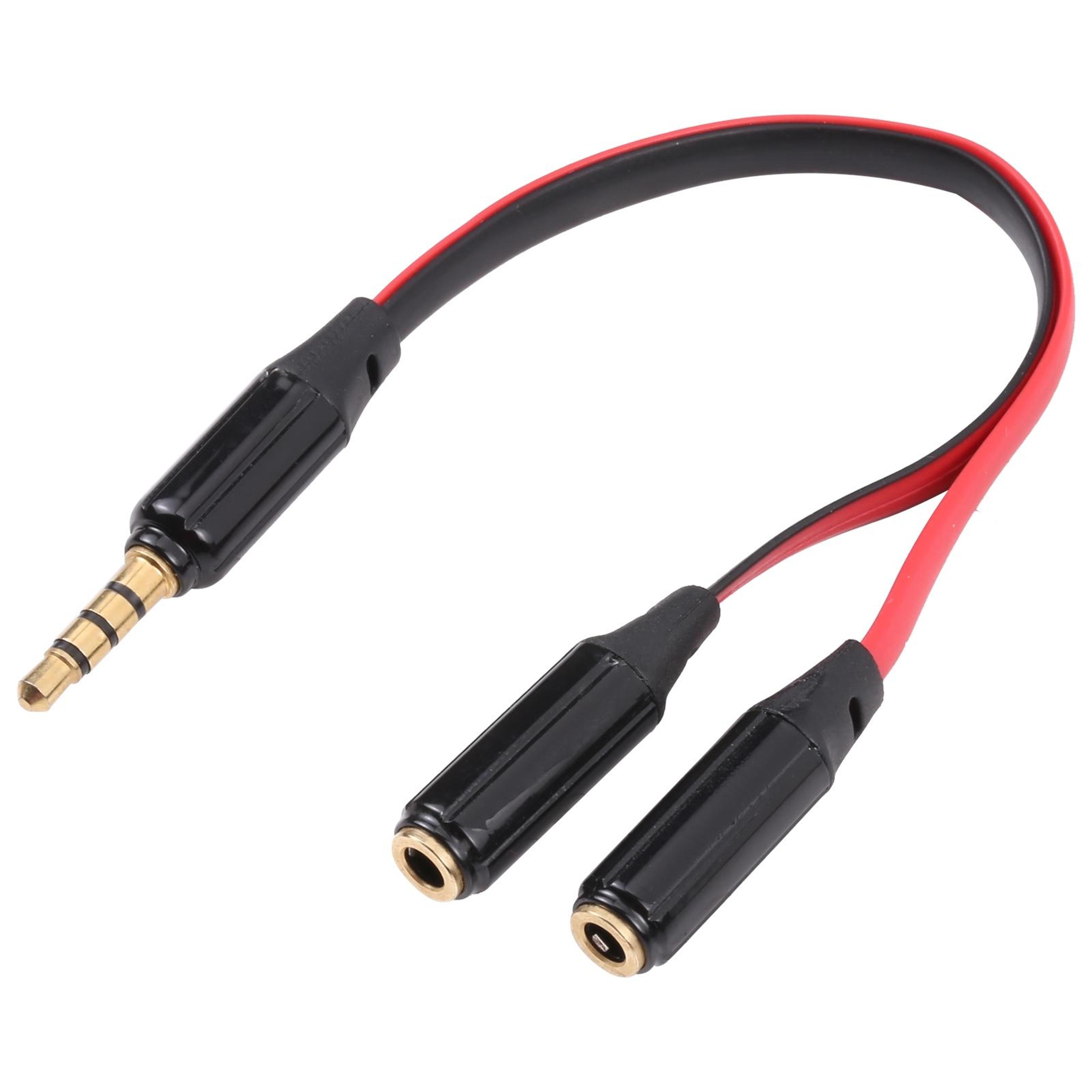 dual headphone splitter cable for phones, tablets & car stereo audio sharing