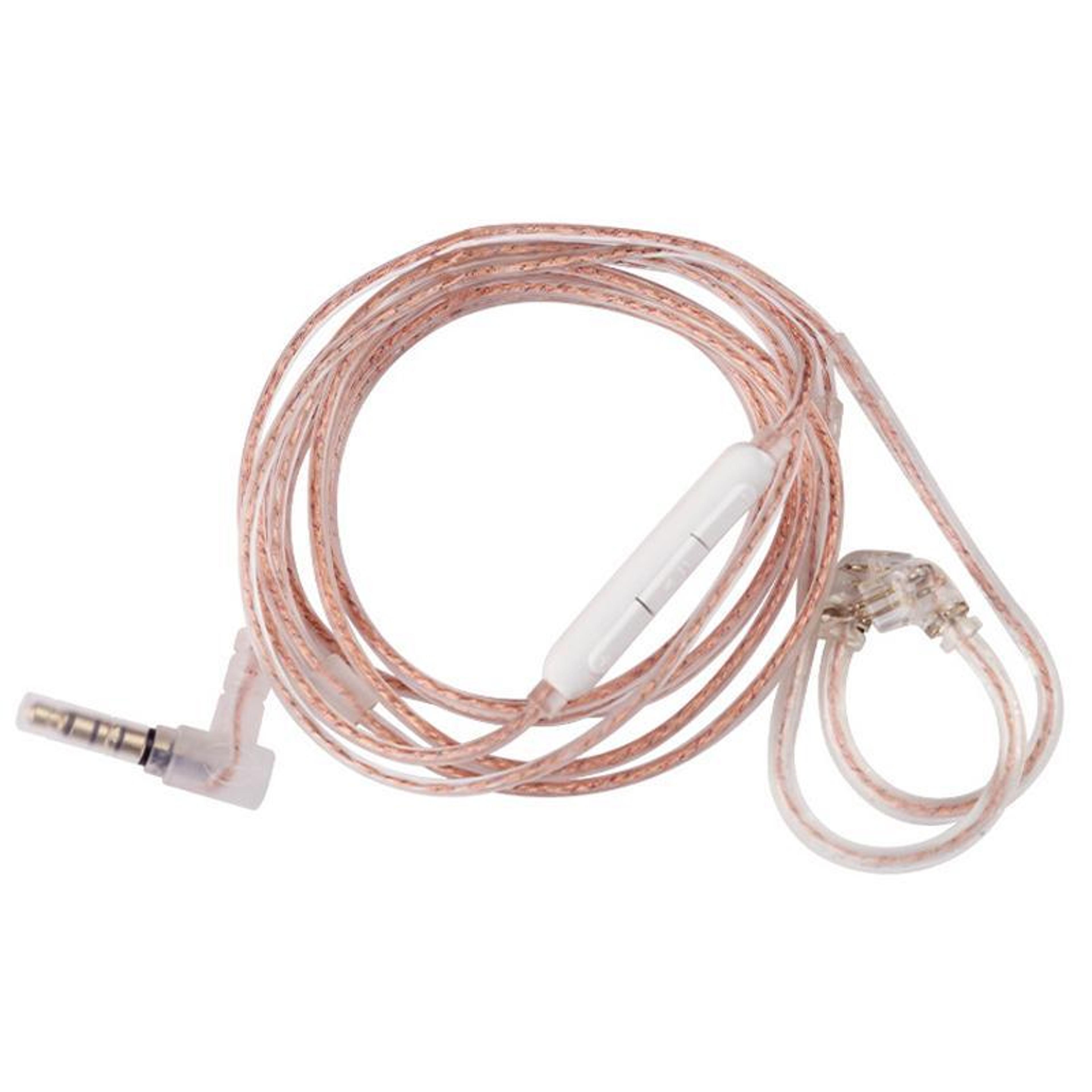 cvj 0.78mm 2 pin universal iem cable with mic oxygen free copper audio upgrade cable