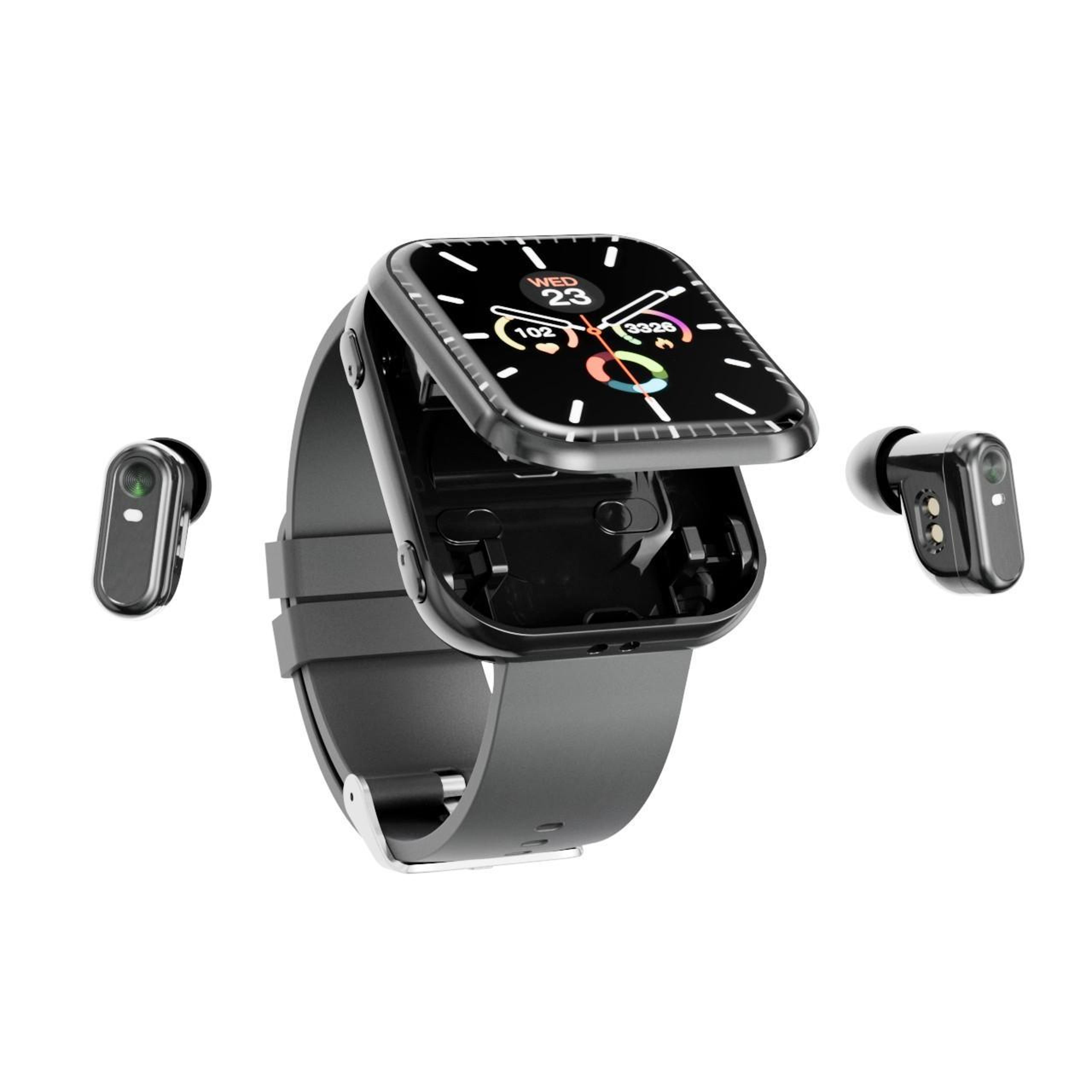 t1 smartwatch with wireless earbuds, bluetooth calling fitness tracker & heart rate monitor