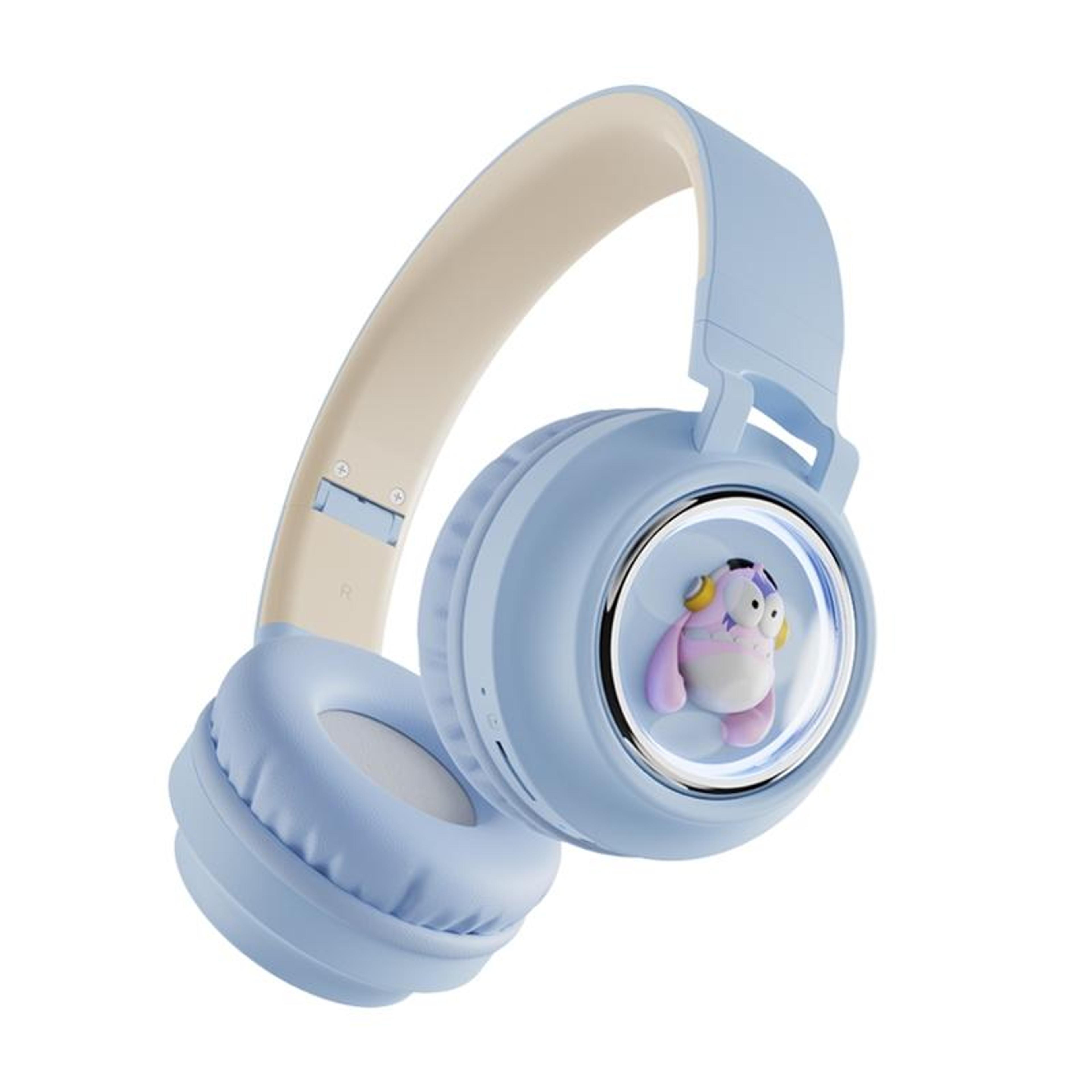 monster q1 kids bluetooth headphones with led lights & foldable over ear comfort