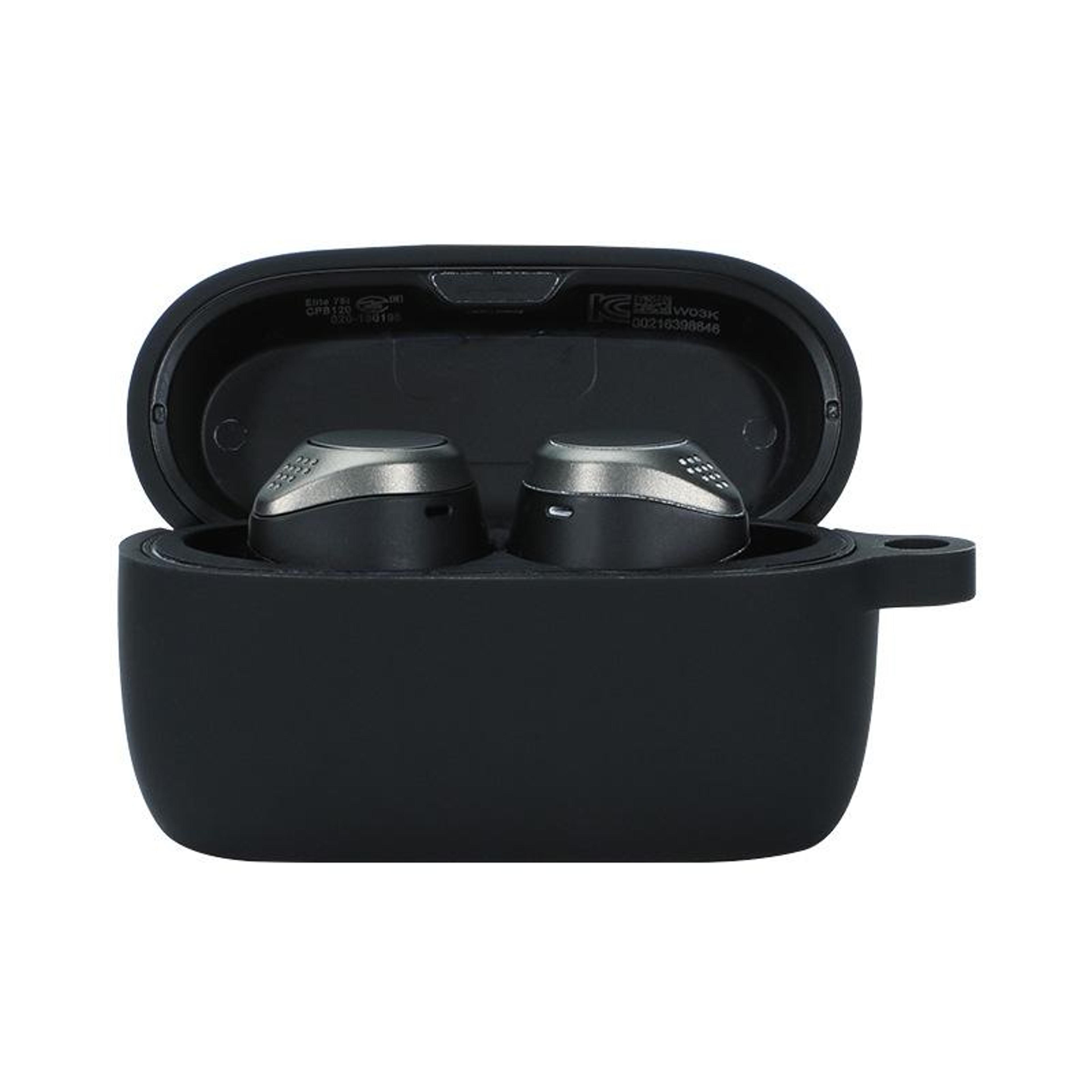 jabra elite 75t silicone case cover with carabiner hook for shockproof everyday protection