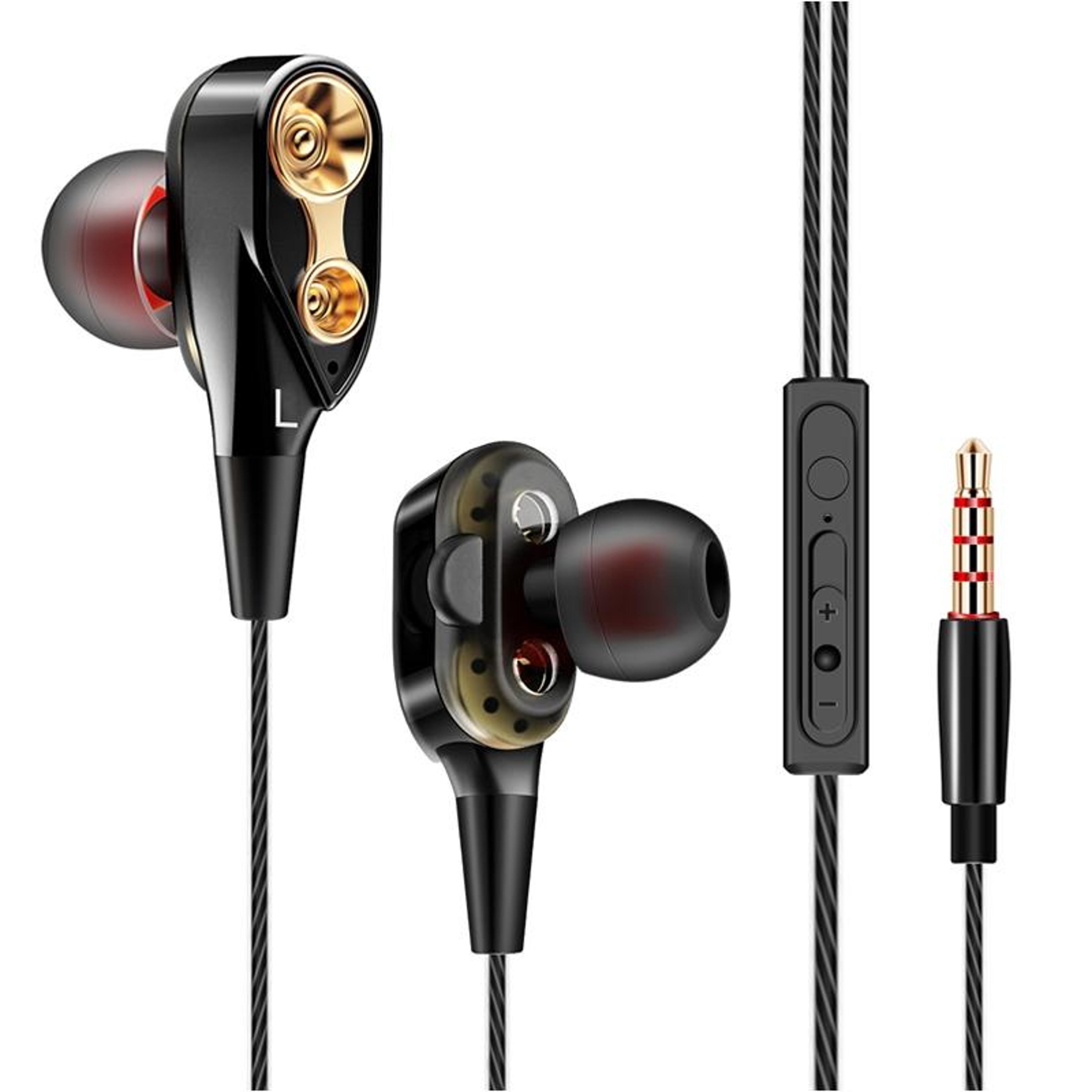 qkz ck8 hifi earbuds with quad drivers & hd mic for sports and everyday music