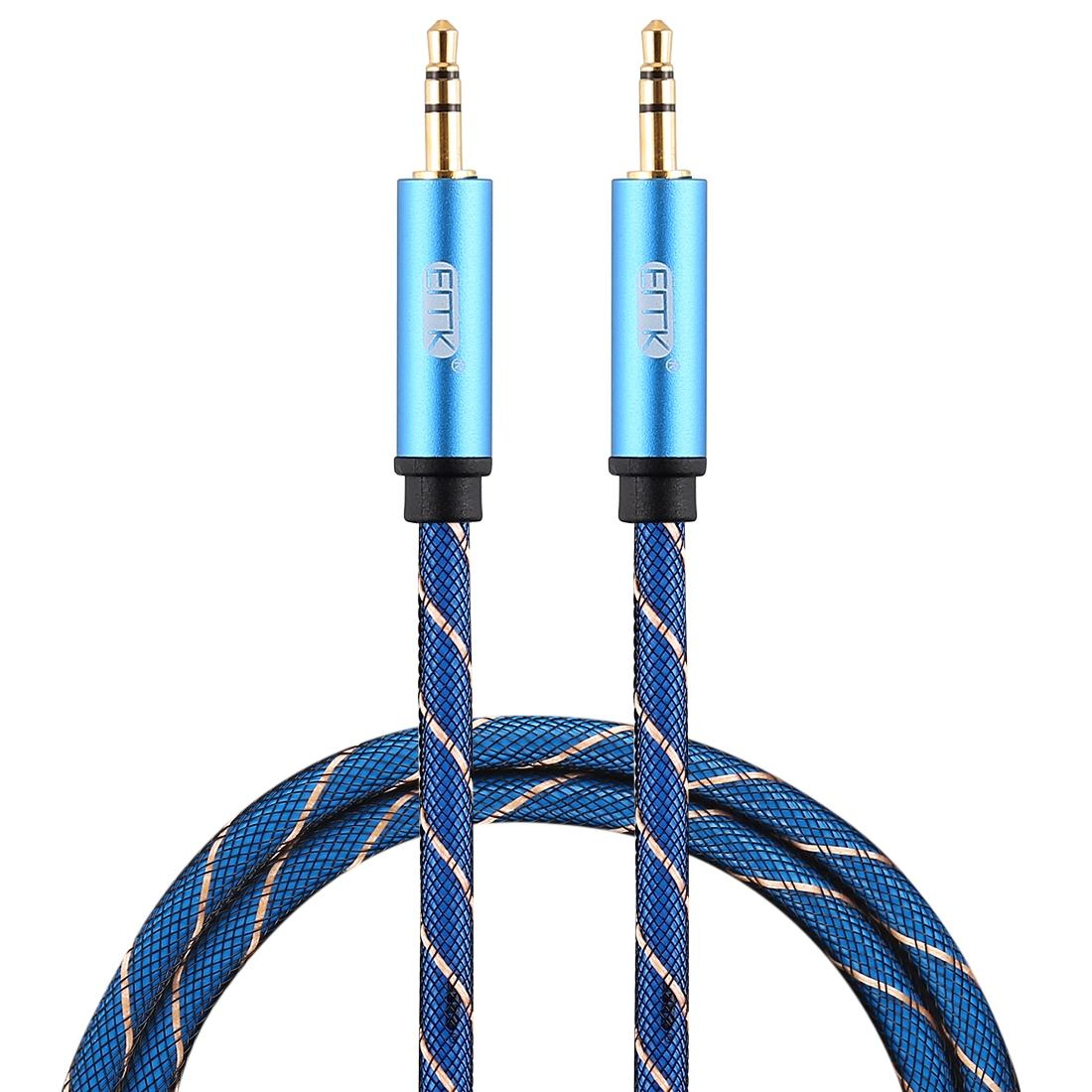 emk braided 3.5mm aux audio cable for headphones, speakers & laptops