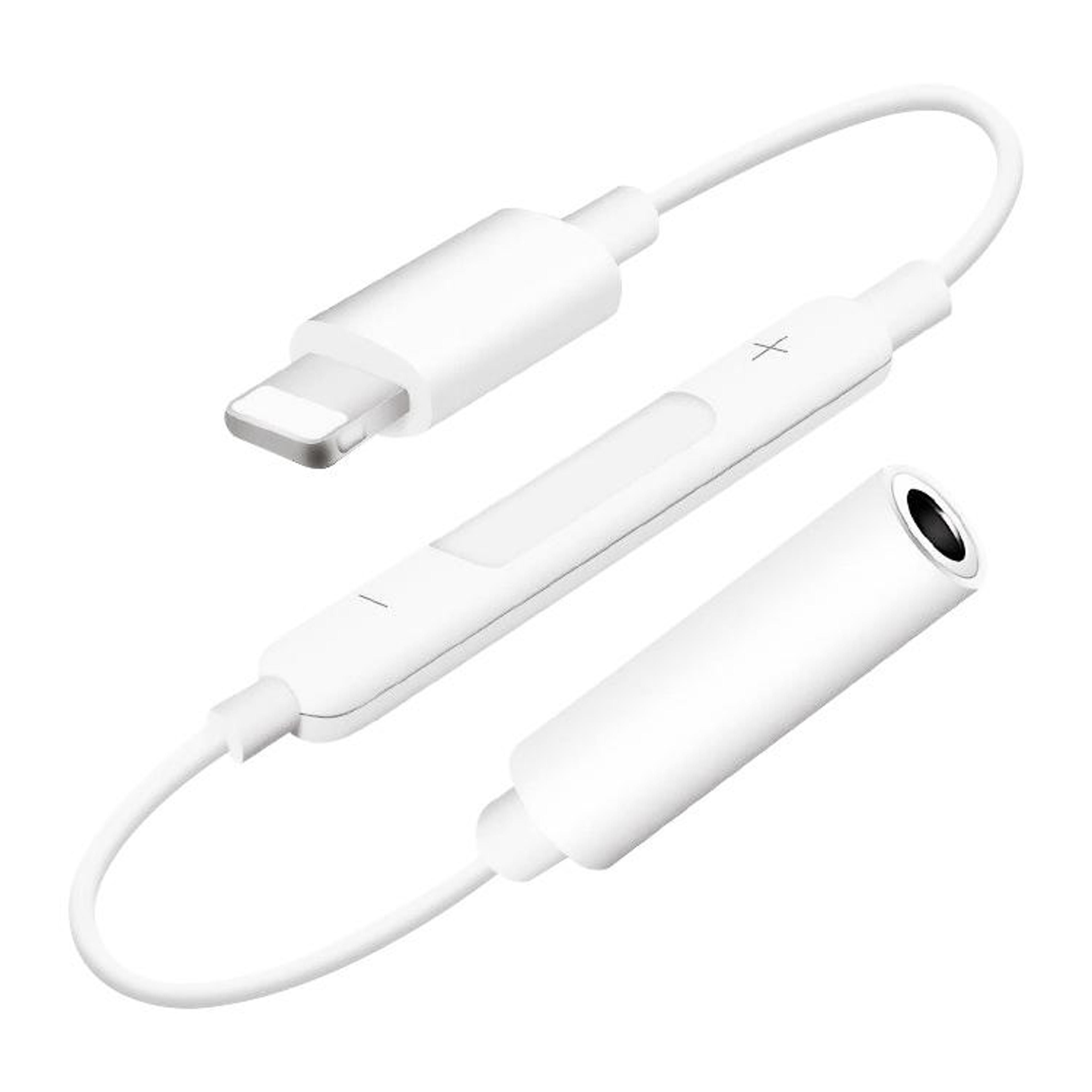 lightning to 3.5mm headphone jack adapter with music and selfie control