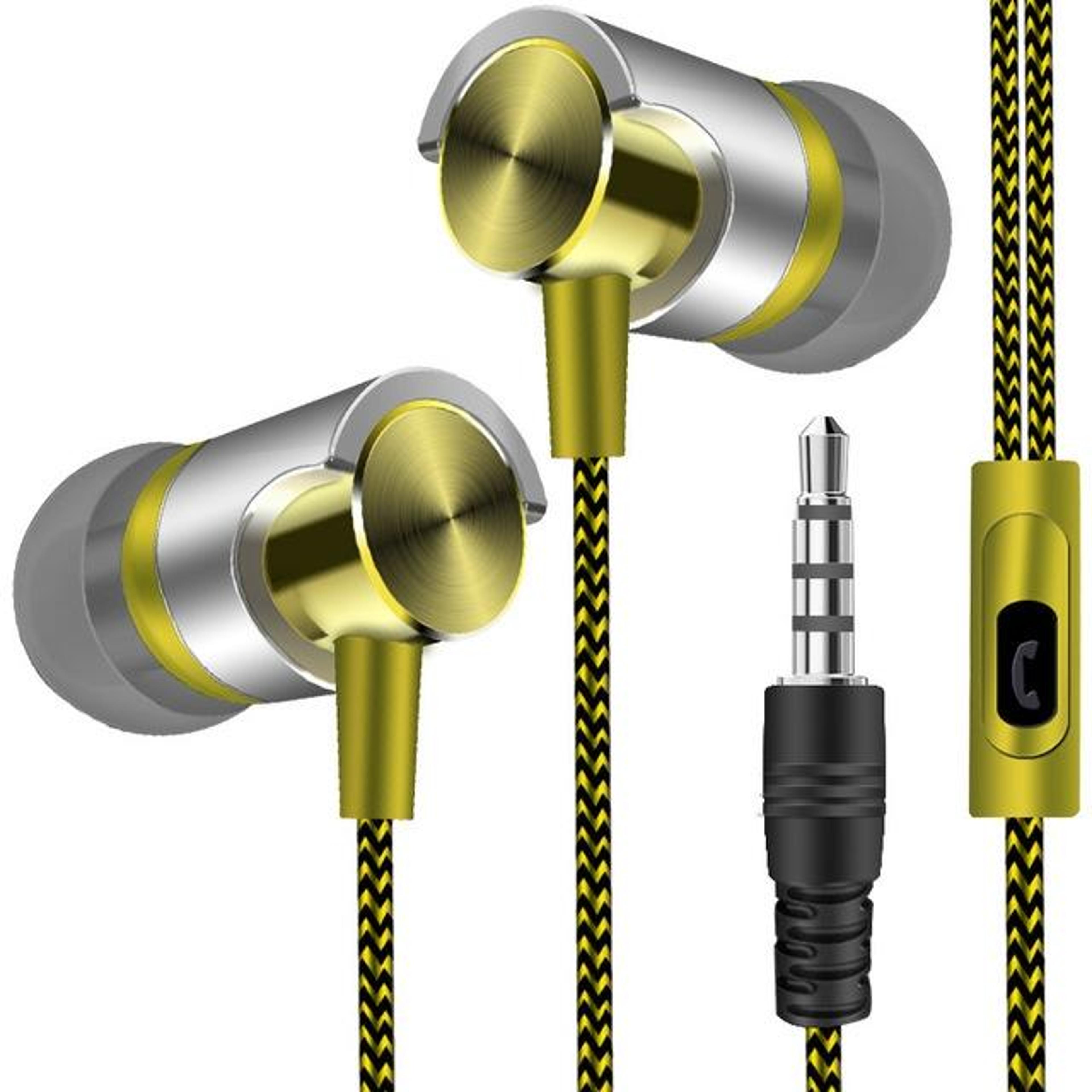 super bass wired sport earbuds with mic and noise cancelling in ear headphones