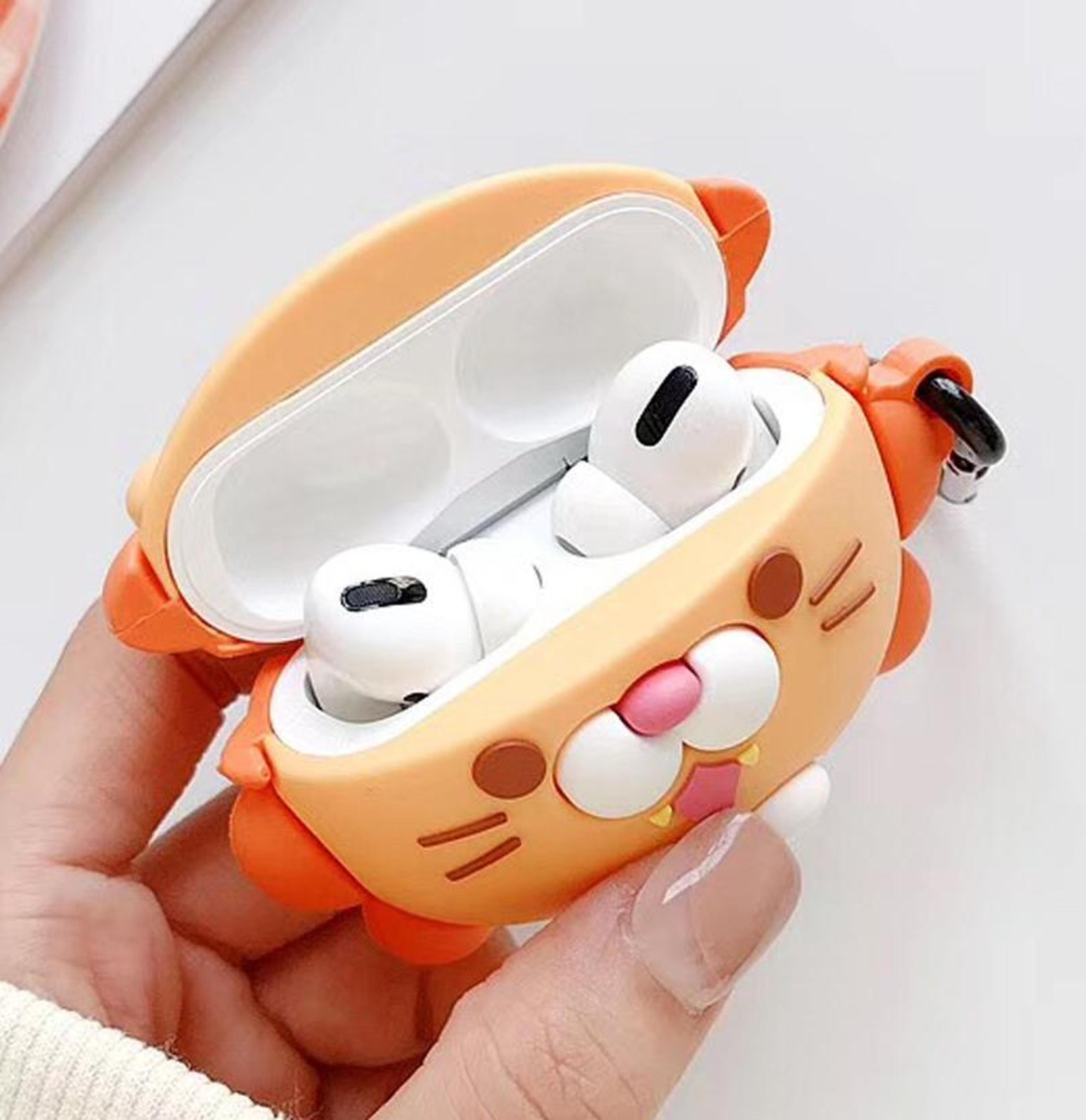 lion airpods pro protective case cover with charging access and dustproof design