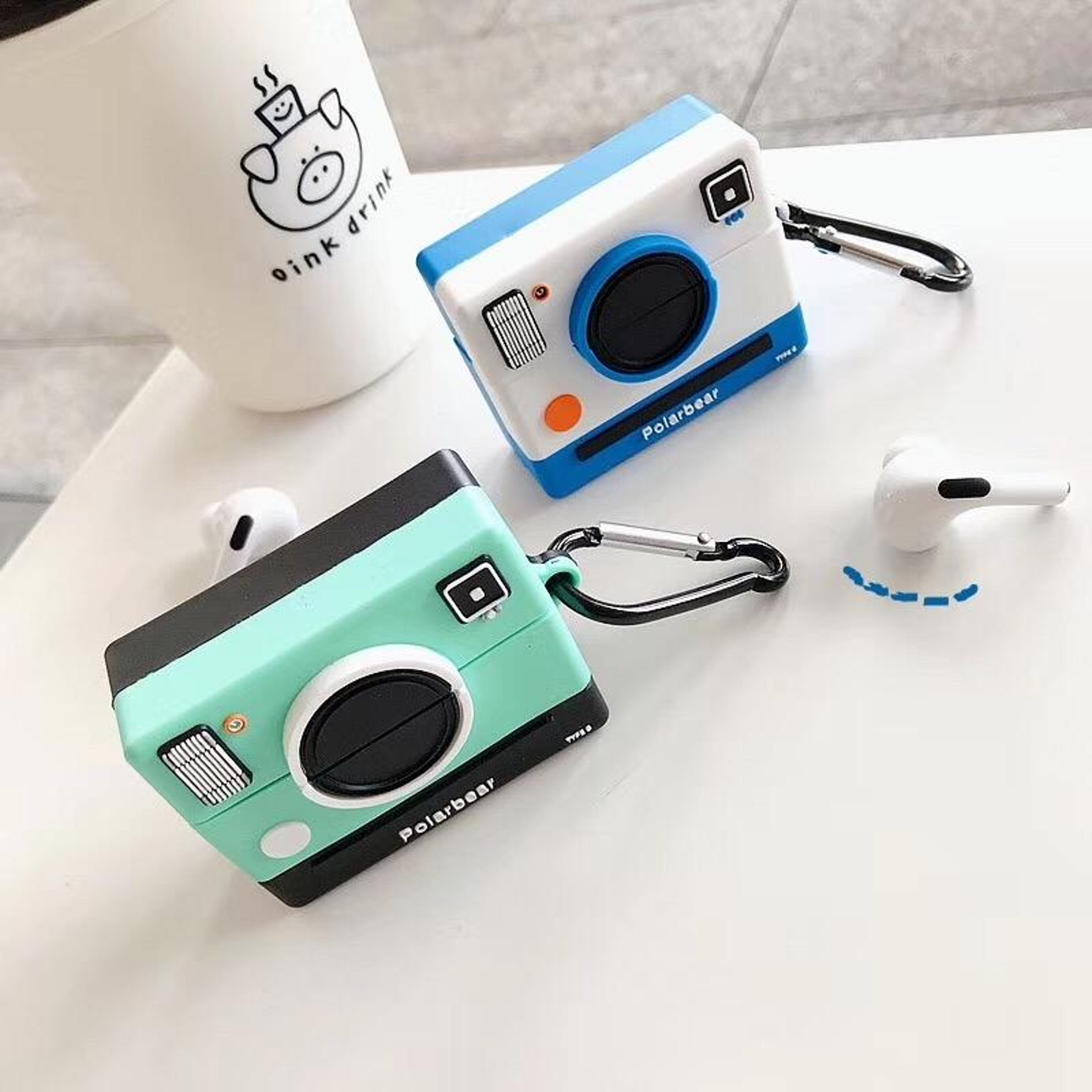 camera style airpods pro case cover with bluetooth earbud protection