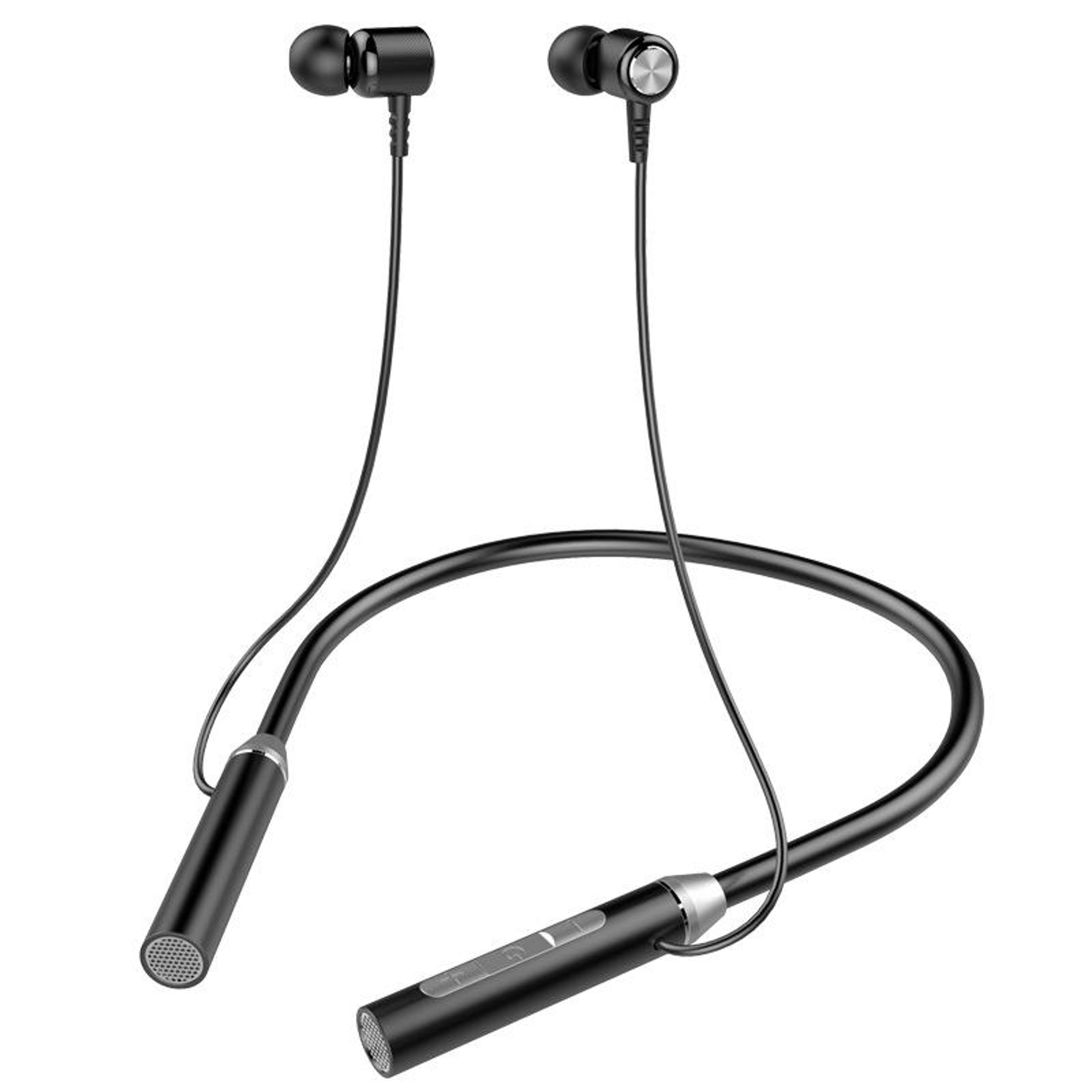 bt 63 magnetic bluetooth neckband earbuds with noise reduction & 20h playtime