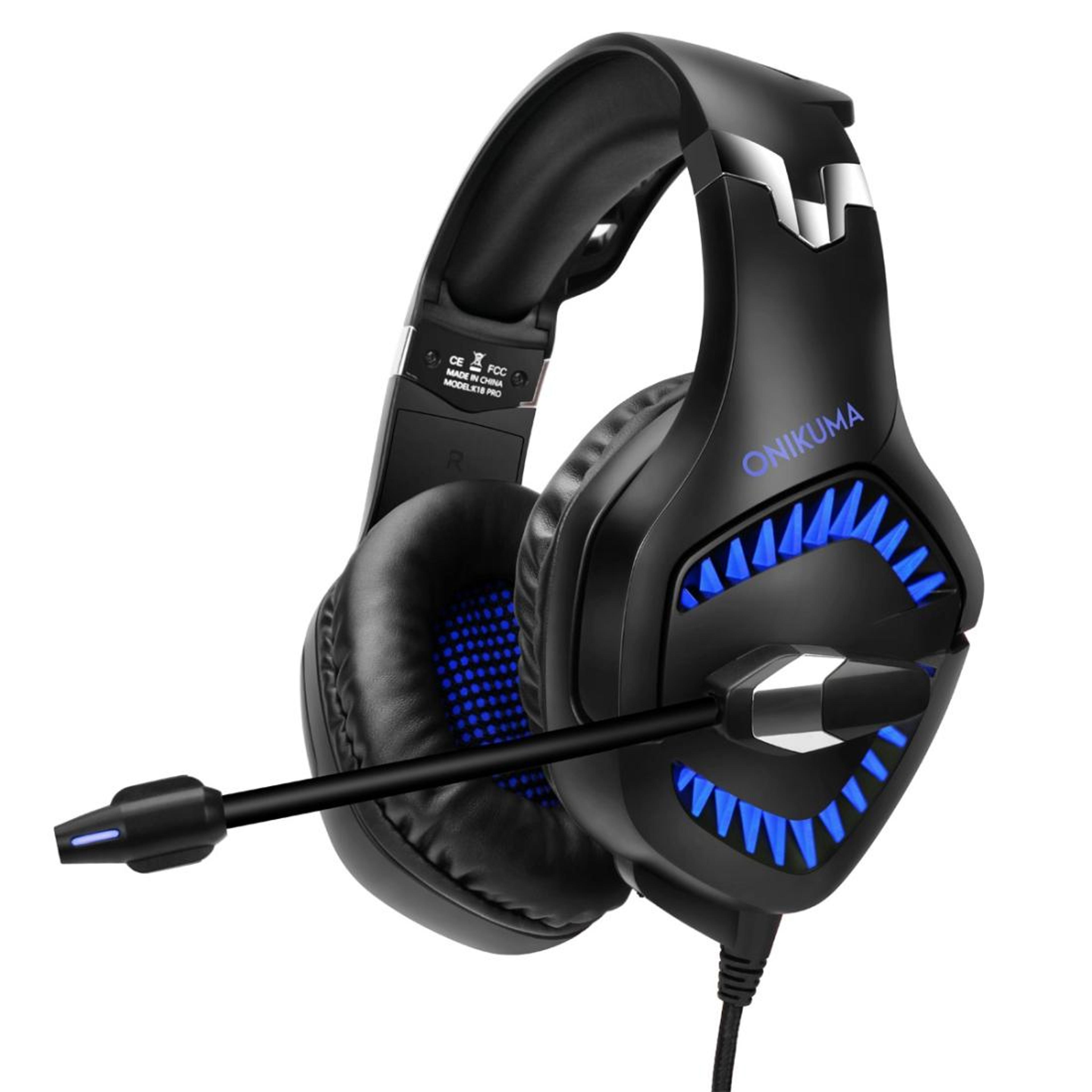 onikuma k1 pro gaming headset with noise cancelling mic & led stereo sound