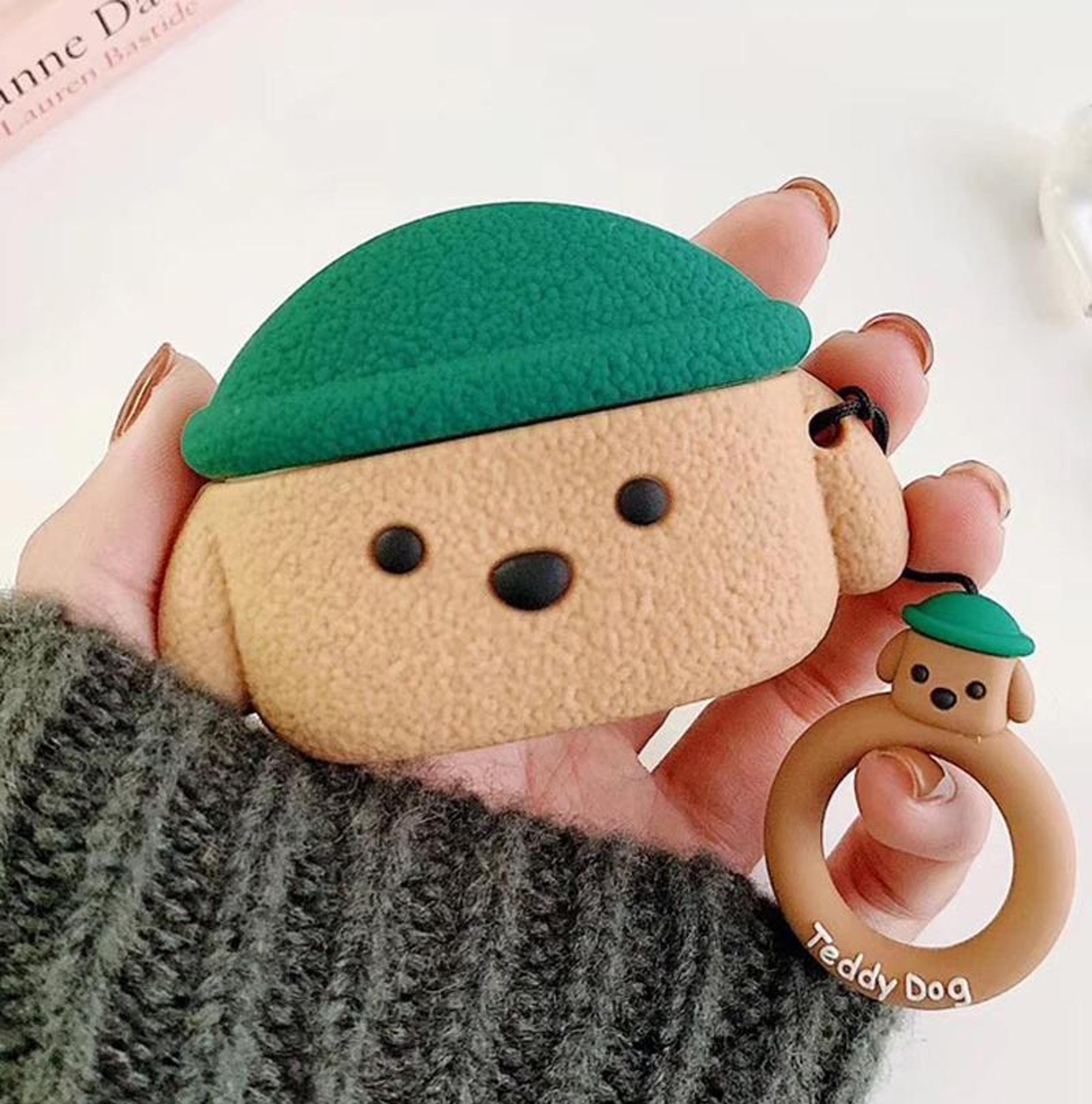 teddy dog airpods pro case cute protective bluetooth earbuds cover