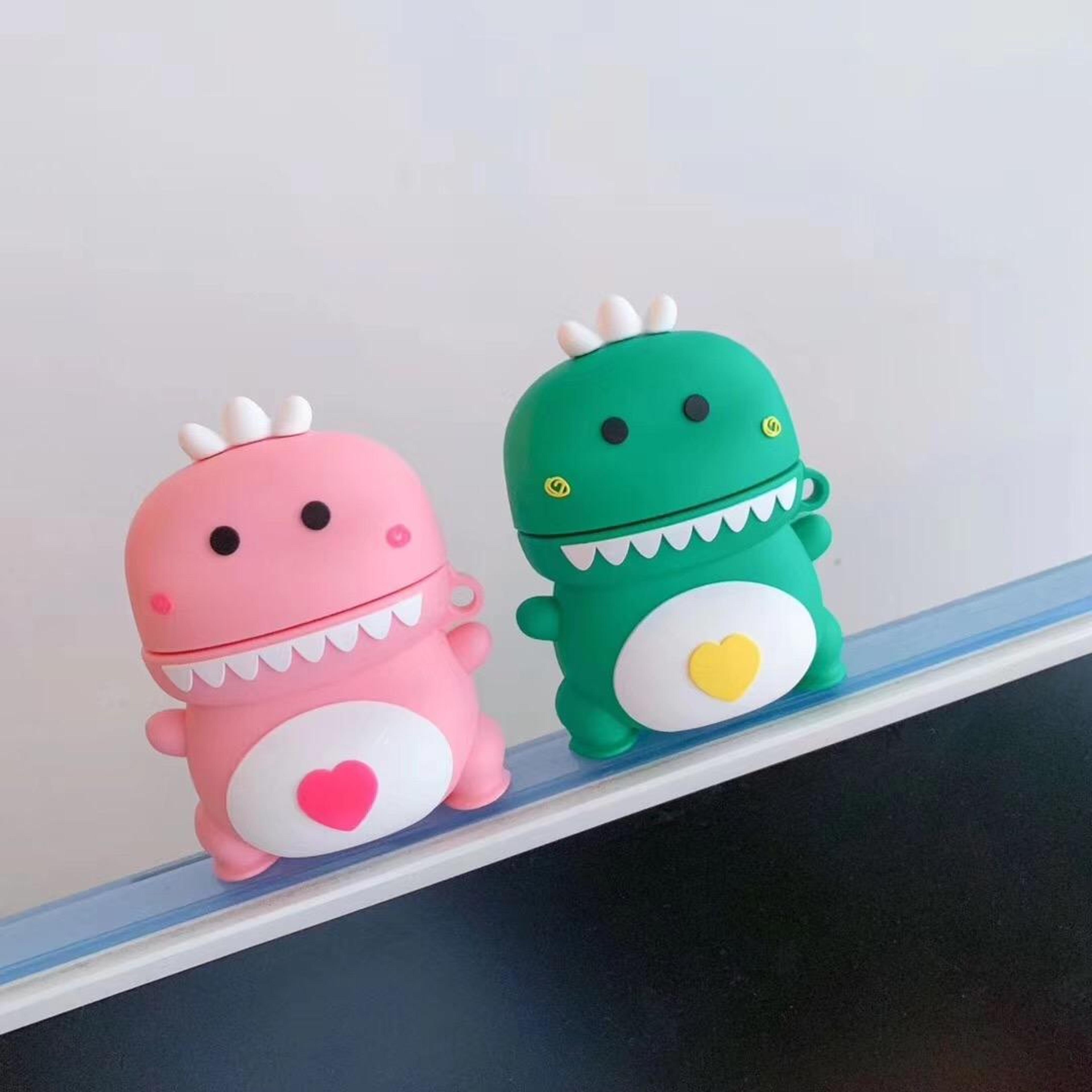 dinosaur airpods case holder with strap for airpods 1 & 2 cute airpods case cover for couples