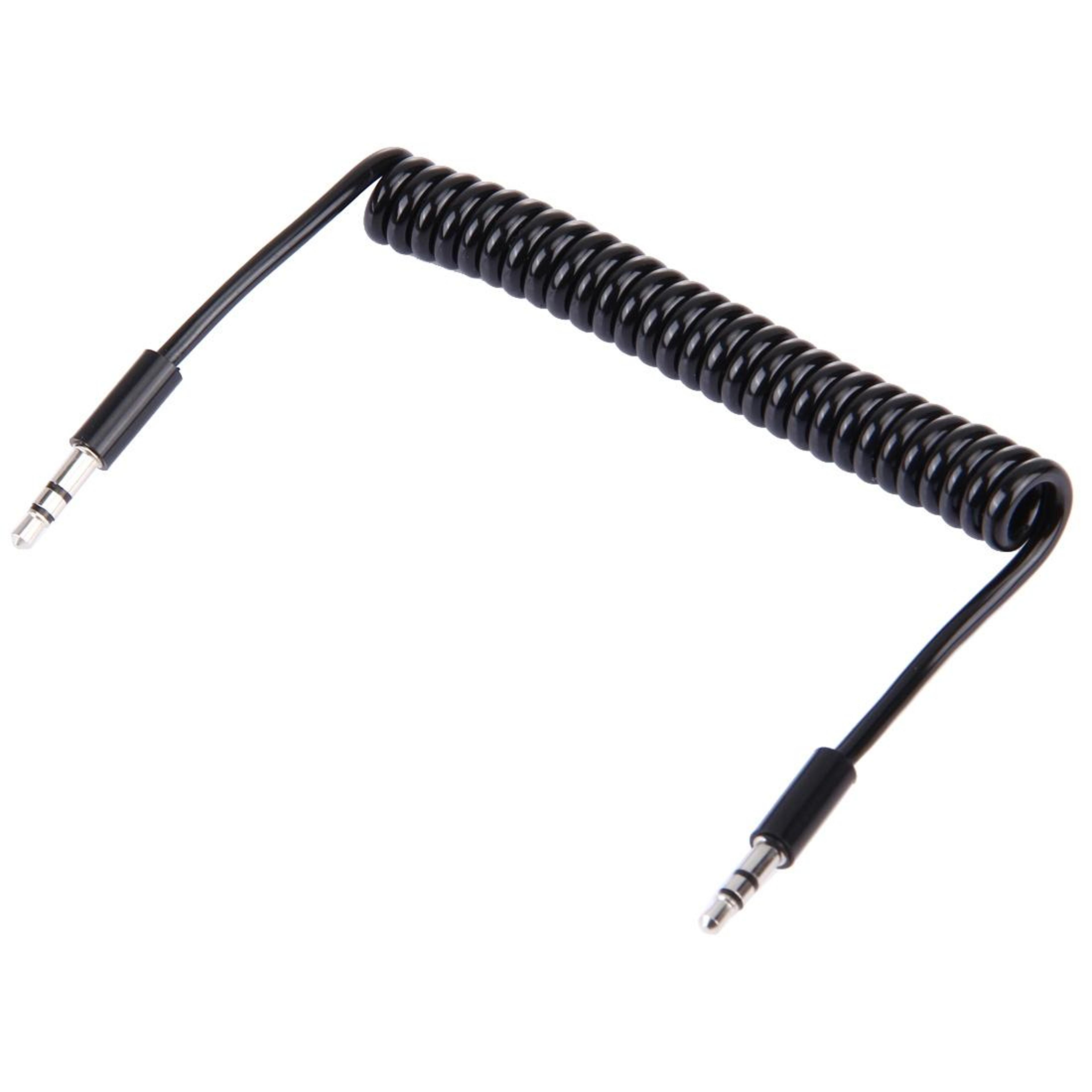 retractable 3.5mm aux audio cable for car stereo, phones & headphones