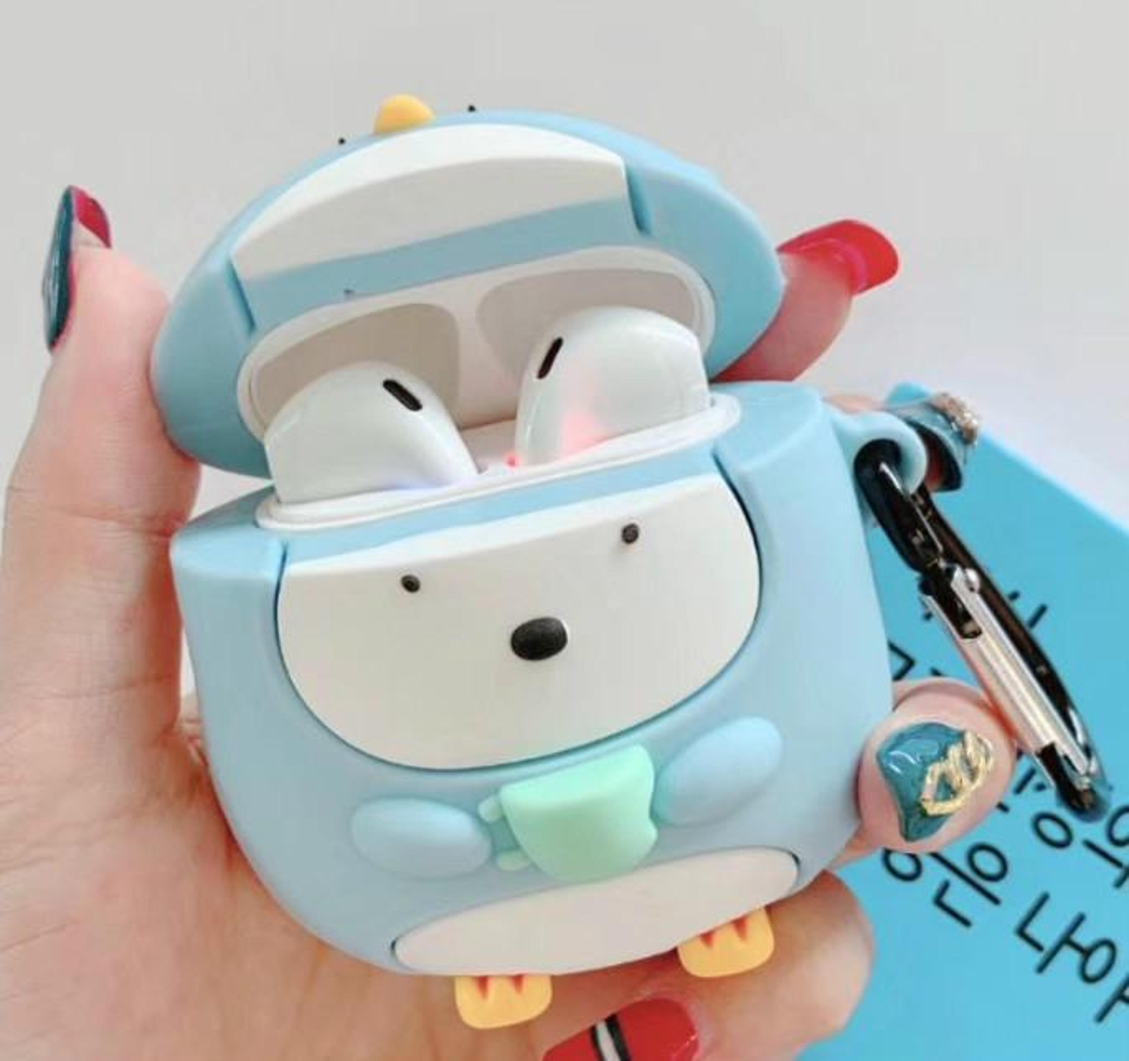 cup penguin airpods case for apple airpods 1/2 protective silicone cover