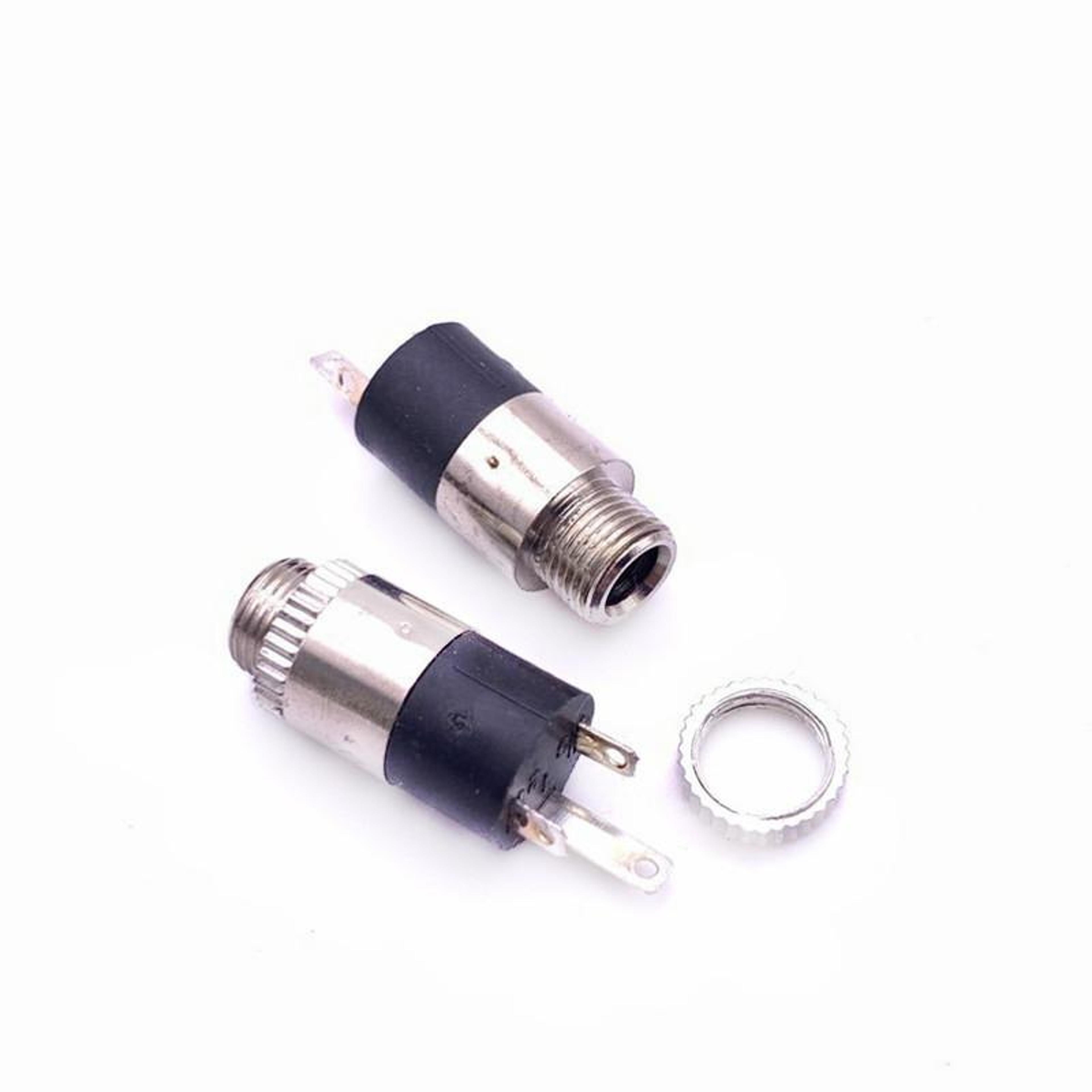 3.5mm audio jack connectors with nut vertical 3 pin stereo headphone socket