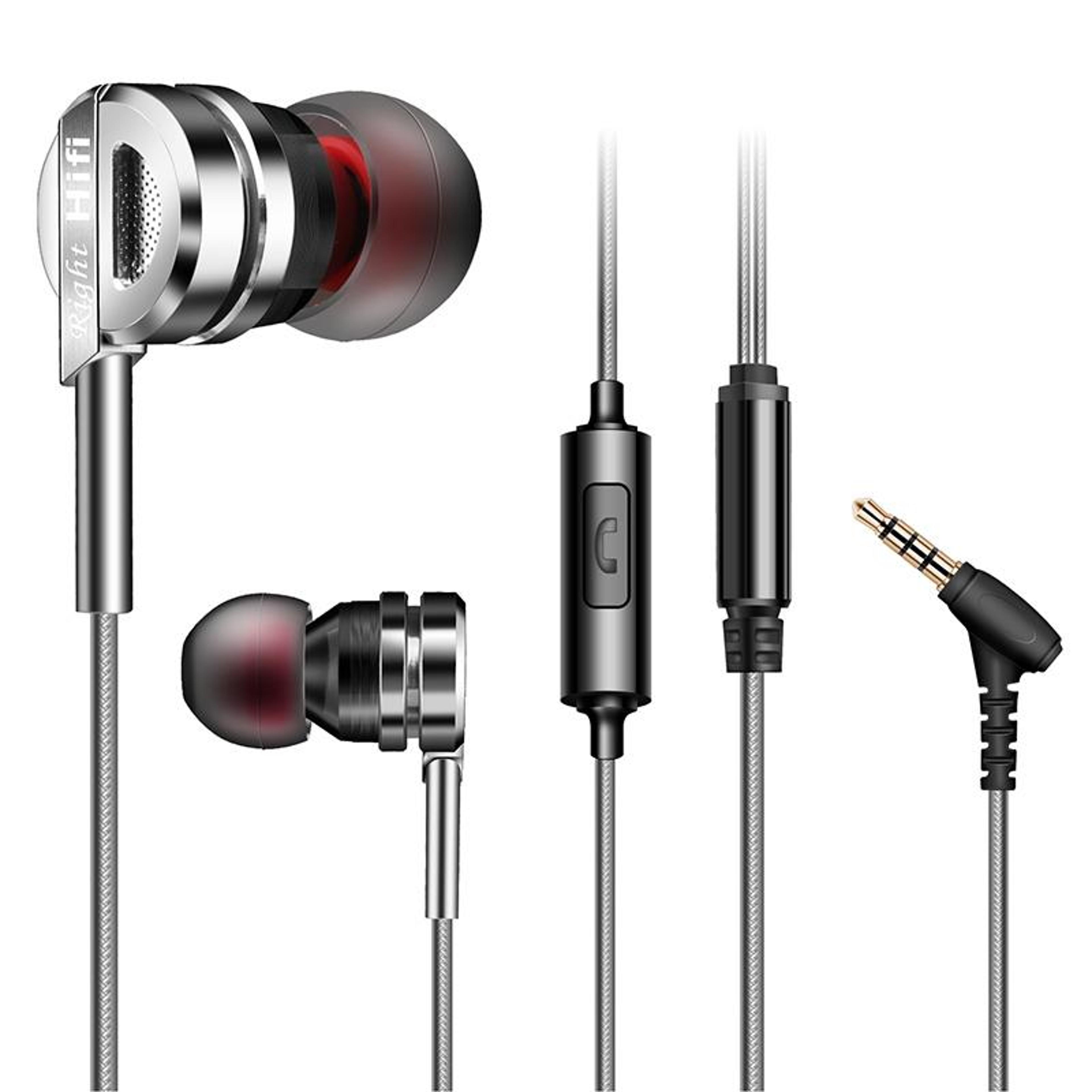 qkz dm9 all metal in ear headphones with mic for sports, gaming & daily music