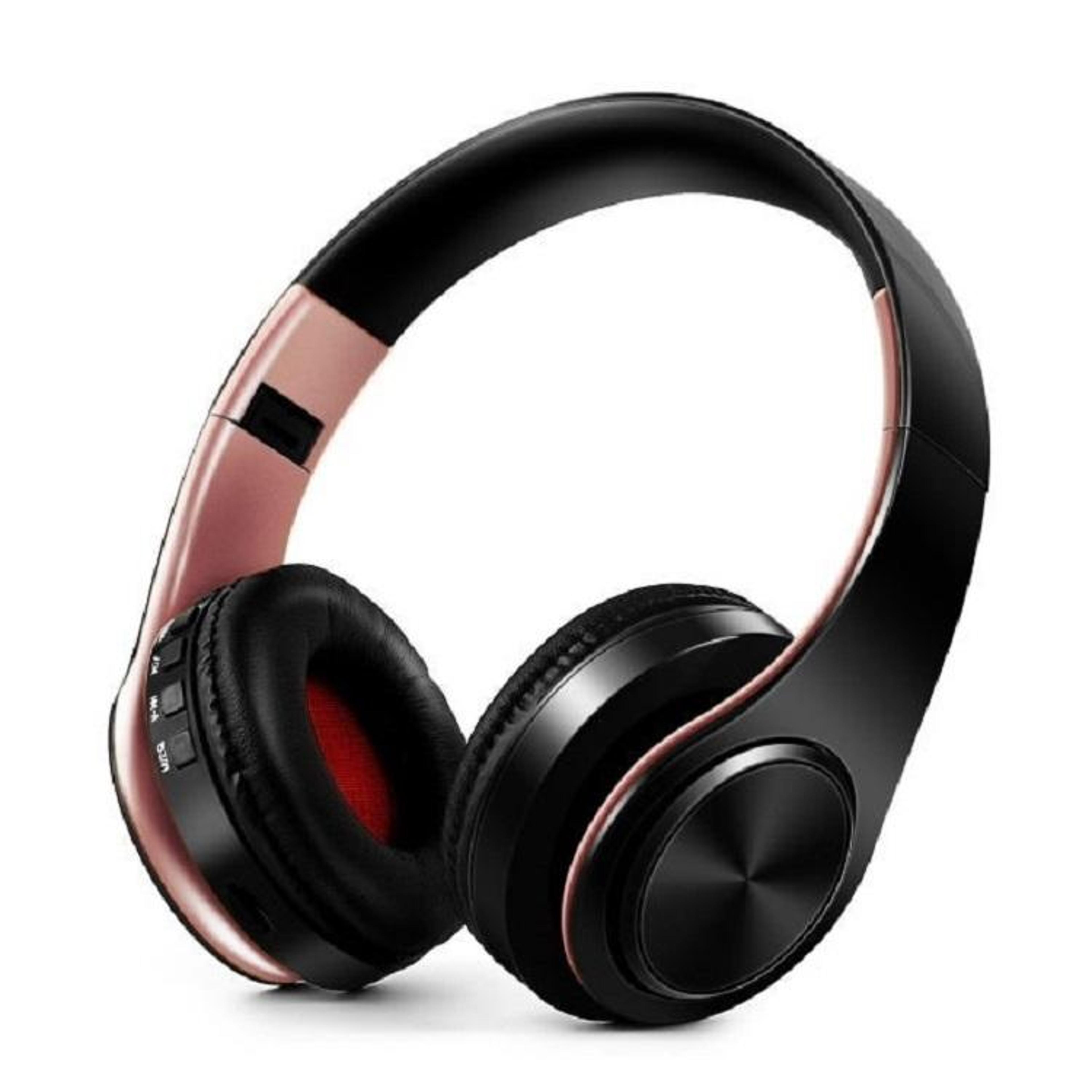 hifi stereo wireless bluetooth headphones with mic, fm radio & sd card support