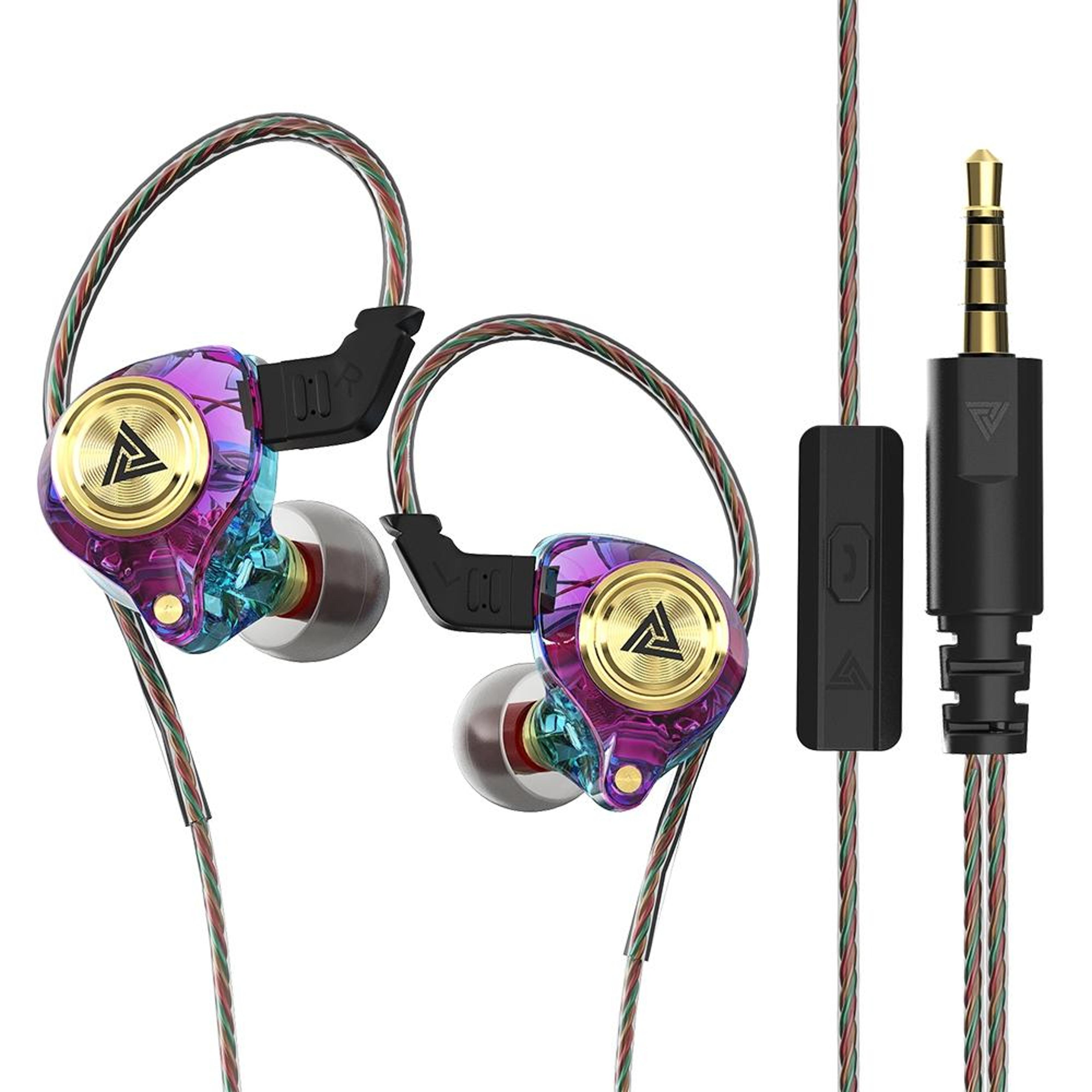 qkz ak3 bass boost in ear headphones with mic and 3.5mm wired earbuds