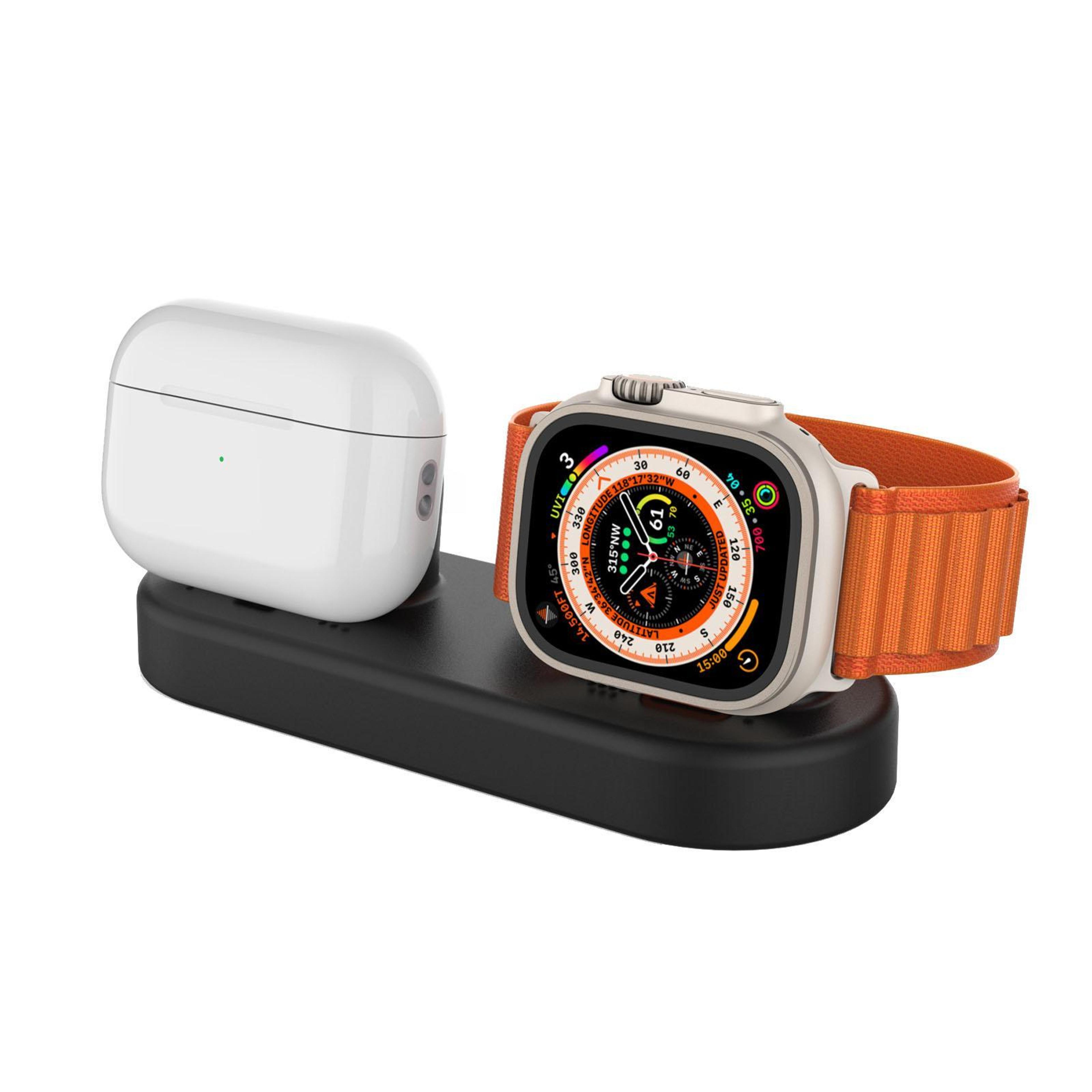 ahastyle 2 in 1 apple watch & earbuds charging dock stand