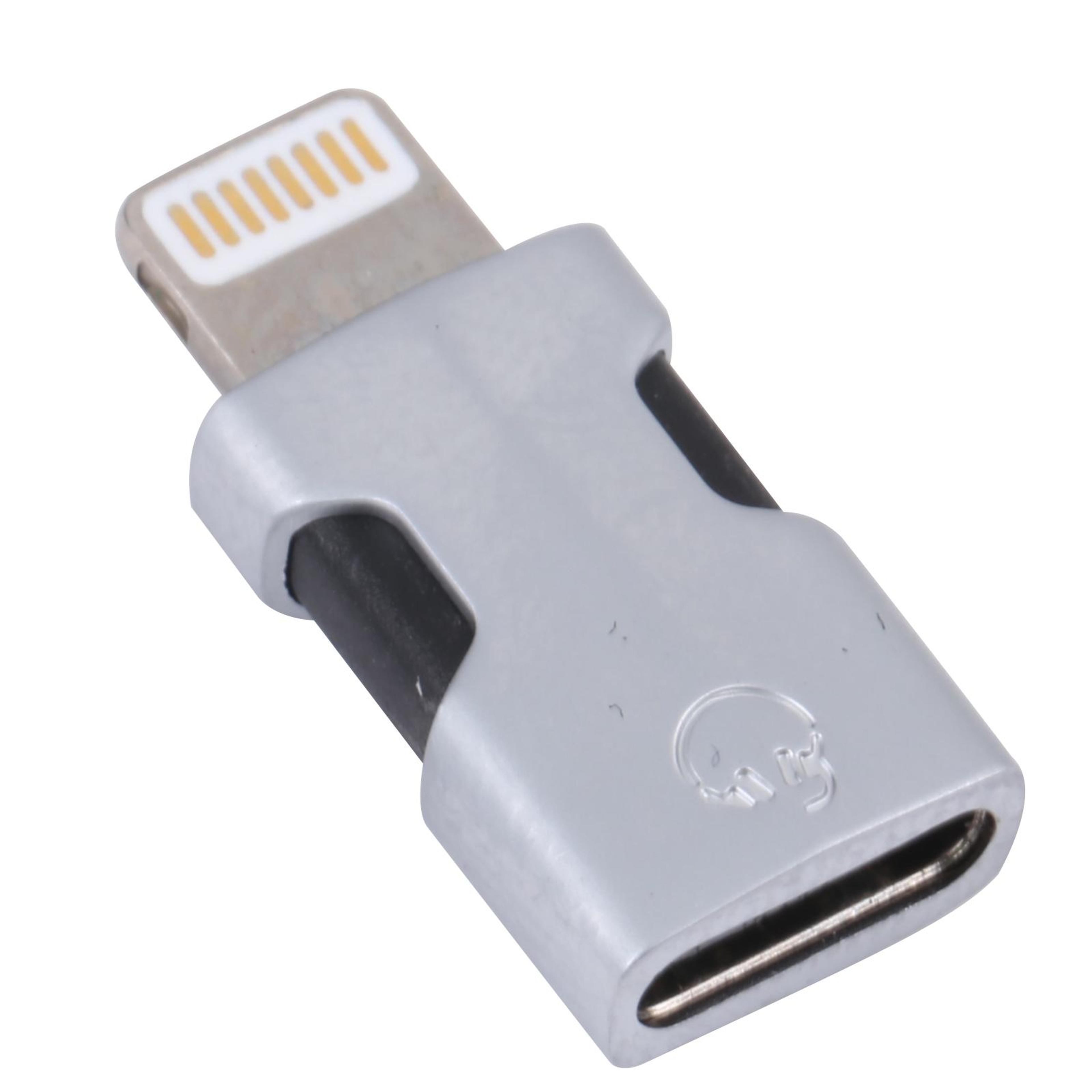 portable 8 pin to usb c audio adapter for headphones and type c devices