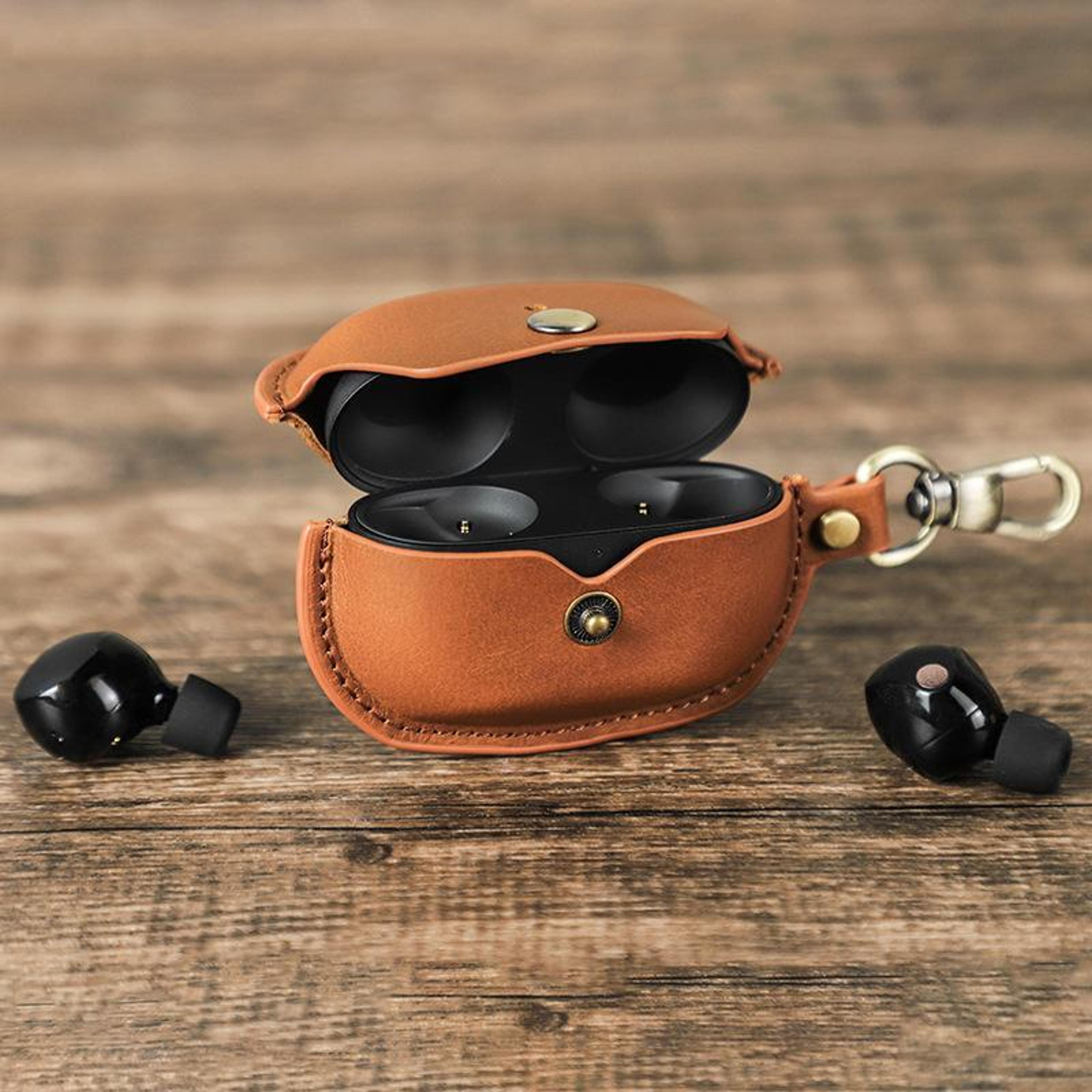 contacts family leather hook case for sony wf 1000xm5 wireless earbuds