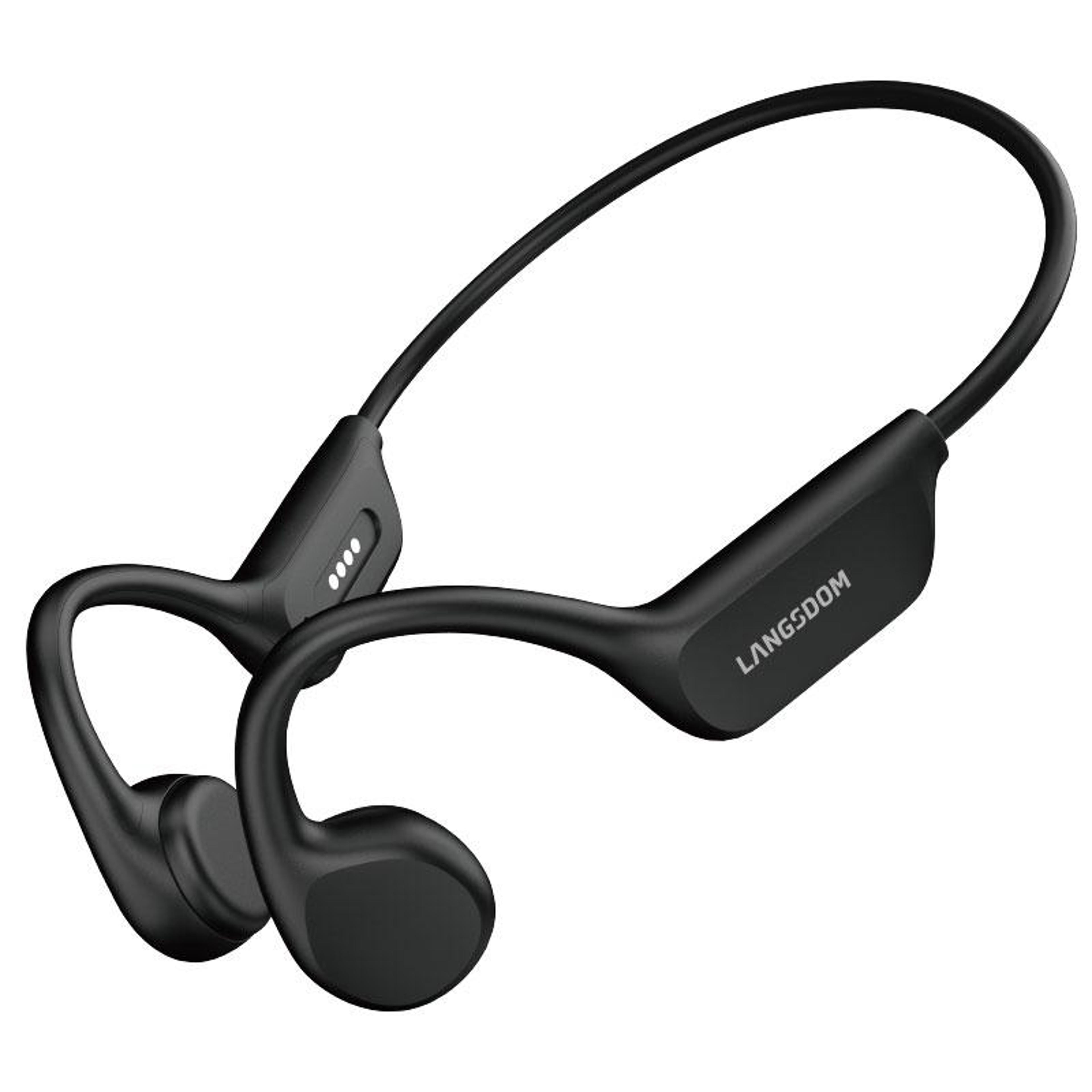 langsdom be17 bone conduction headphones with 32gb memory & ipx8 waterproof bluetooth