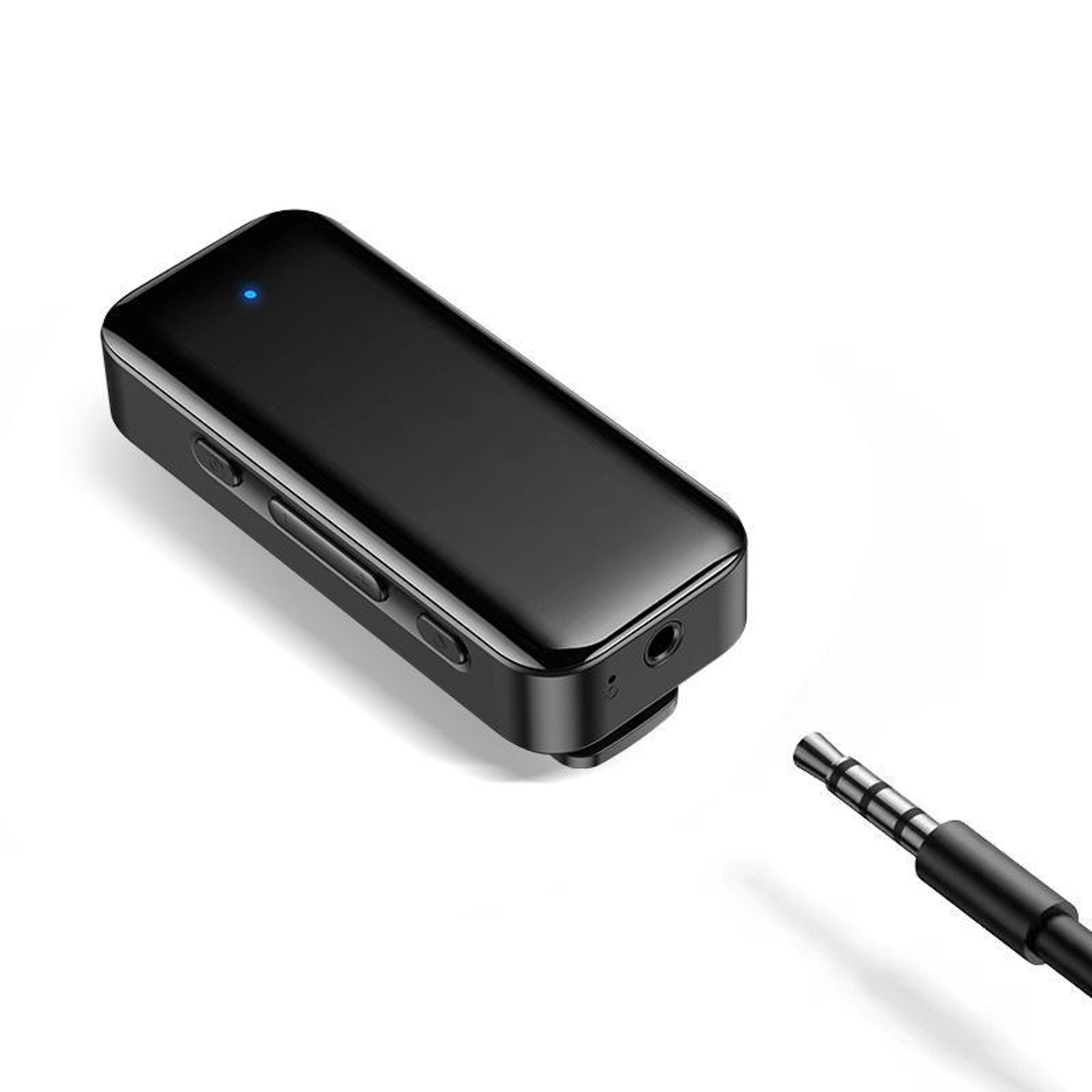 bluetooth 5.4 aux audio adapter with wireless receiver & transmitter for car, pc & headphones
