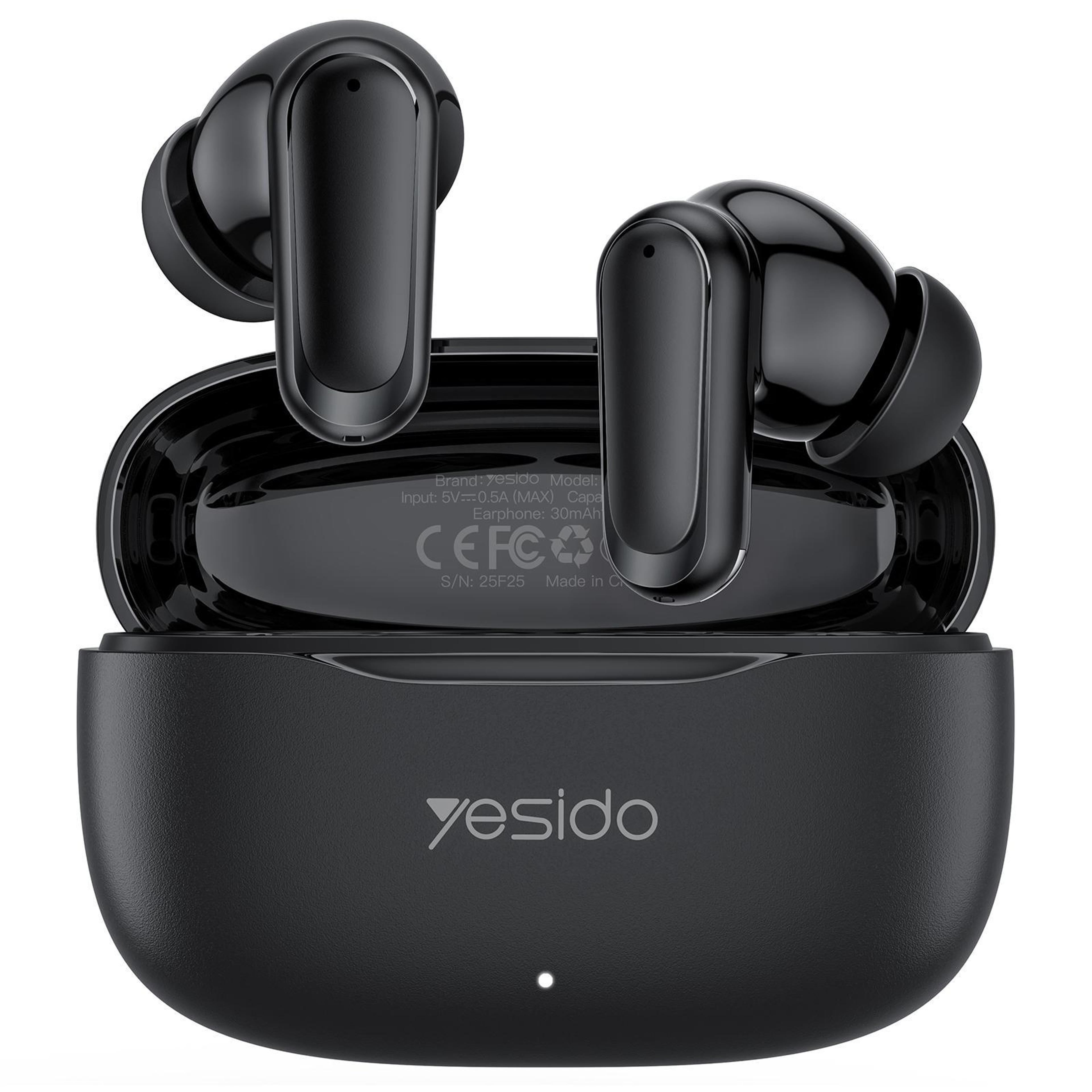 yesido tws38 wireless bluetooth earbuds with noise reduction mic and charging case