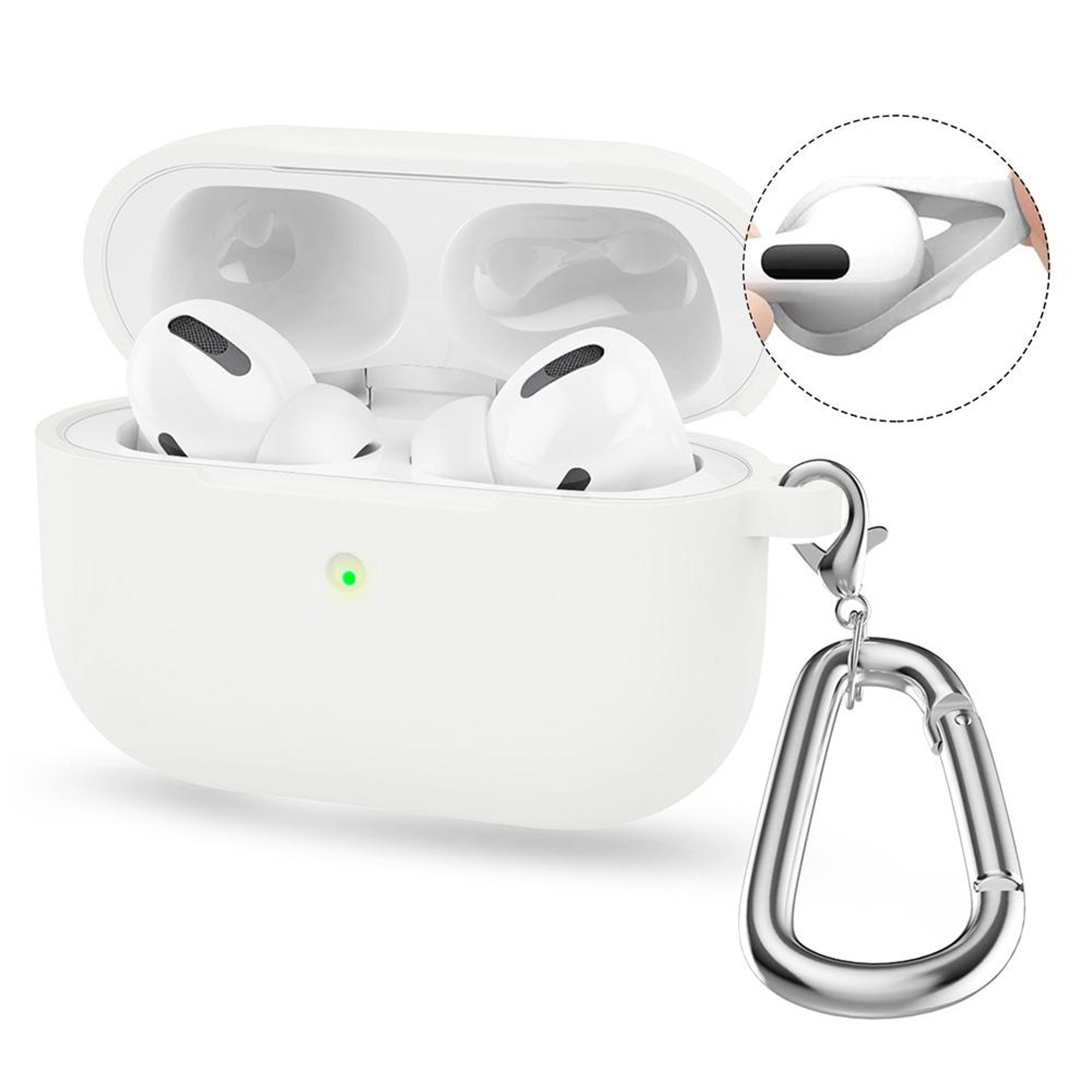 enkay hat prince airpods 4 silicone case with carabiner and anti lost earbud strap