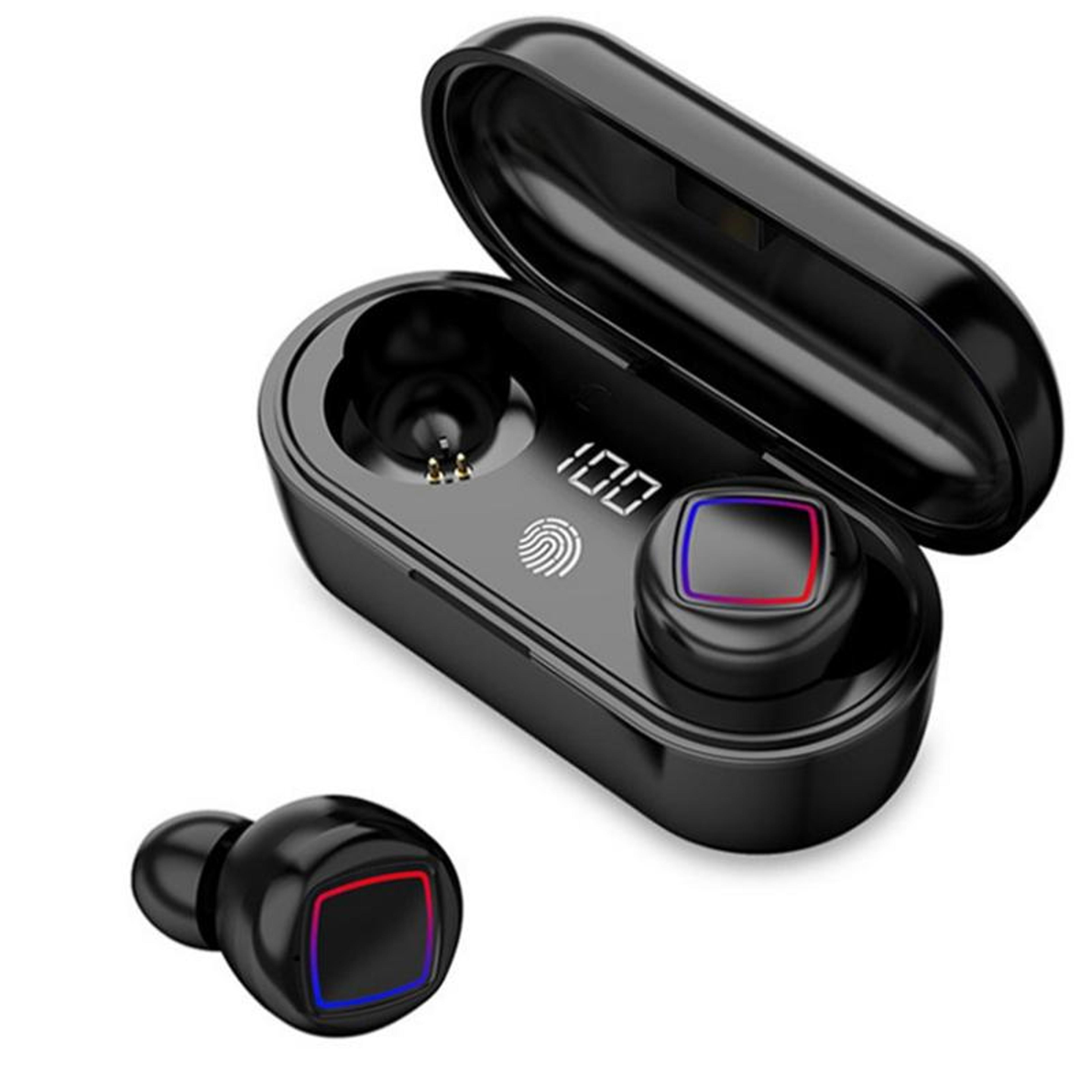 hmb 11 bluetooth earbuds with led display charging case & fingerprint touch control
