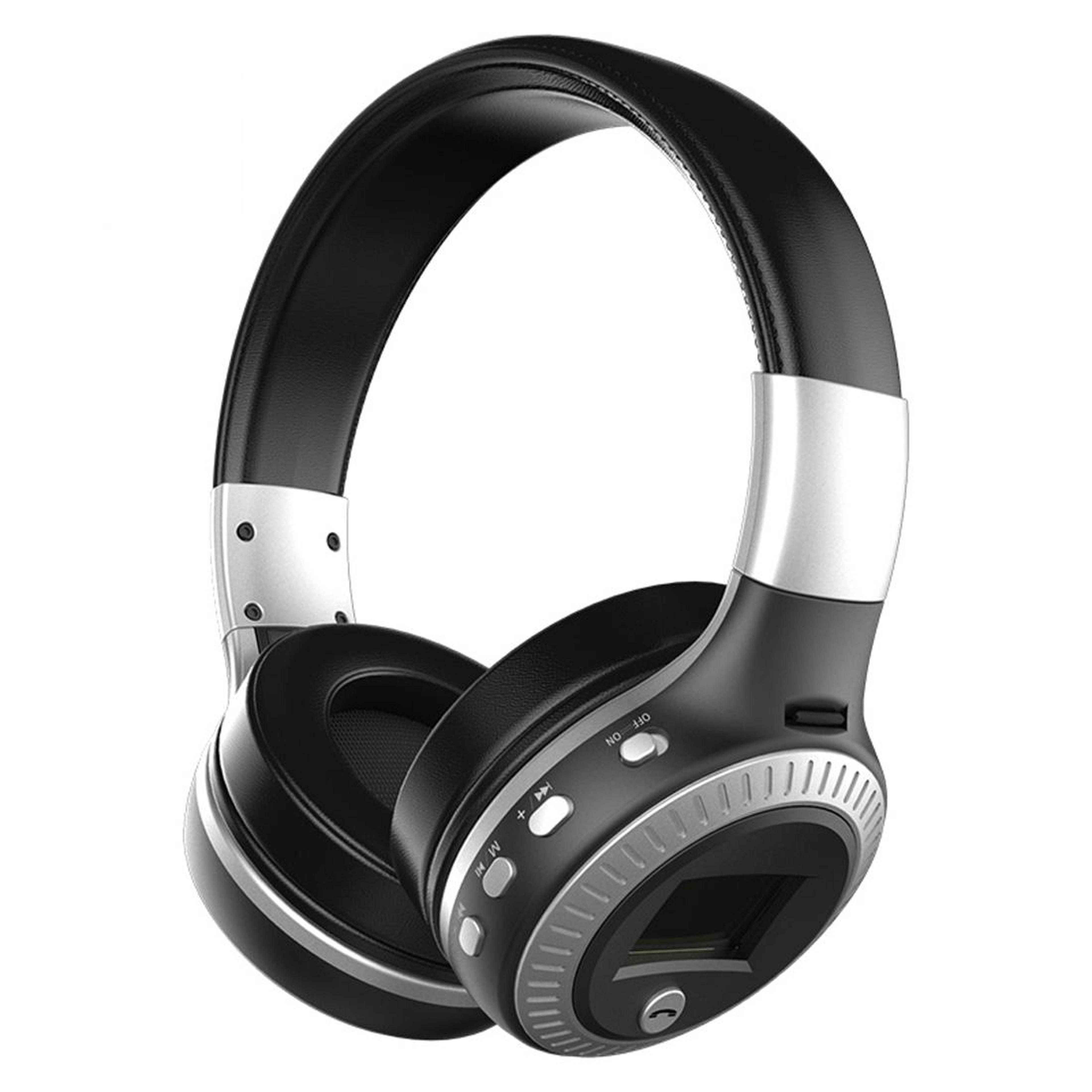 zealot b19 foldable bluetooth headphones with display & fm radio