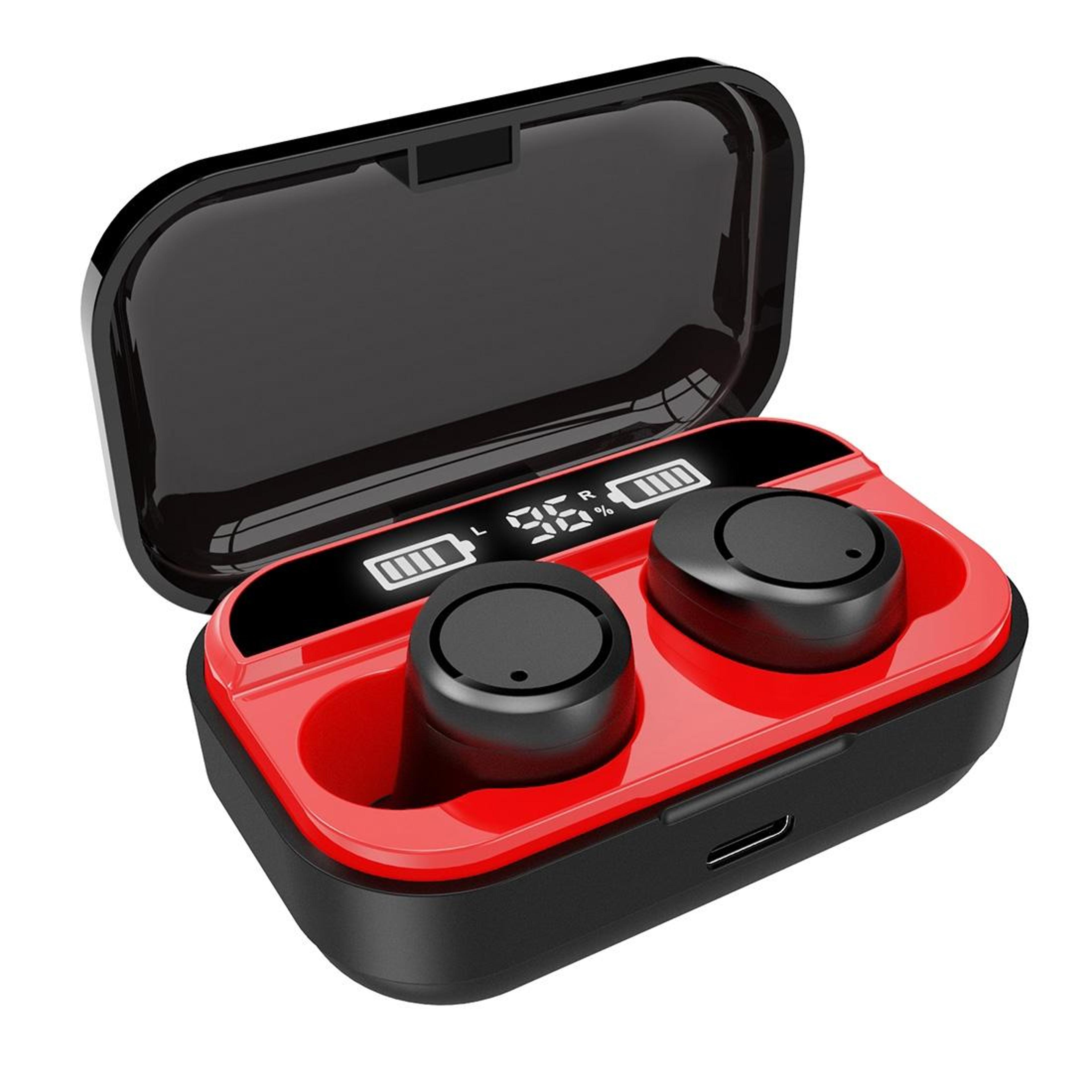 x5 bluetooth 5.0 wireless earbuds with led charging case & smart touch control