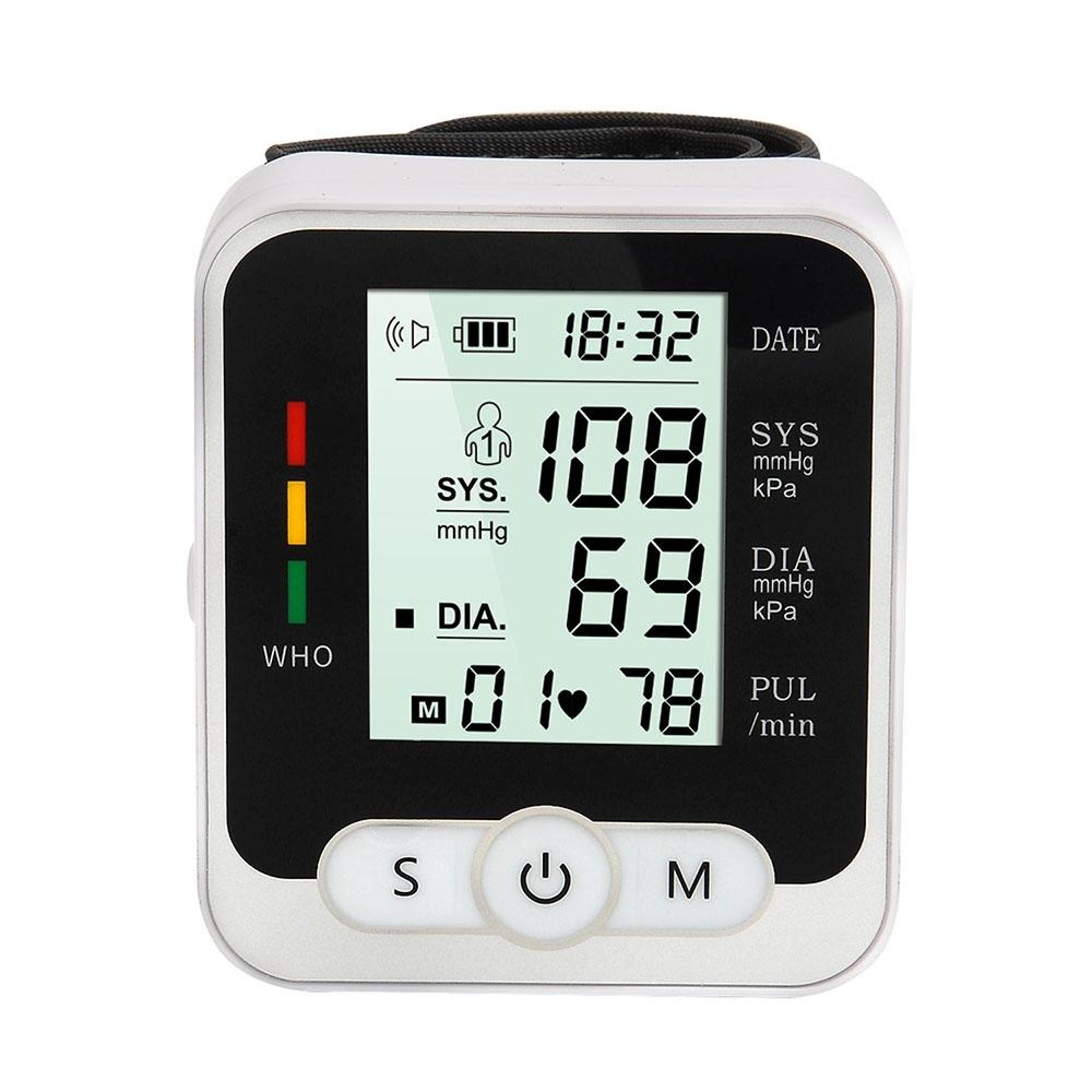 rak189 digital wrist blood pressure monitor with voice guidance & memory tracking