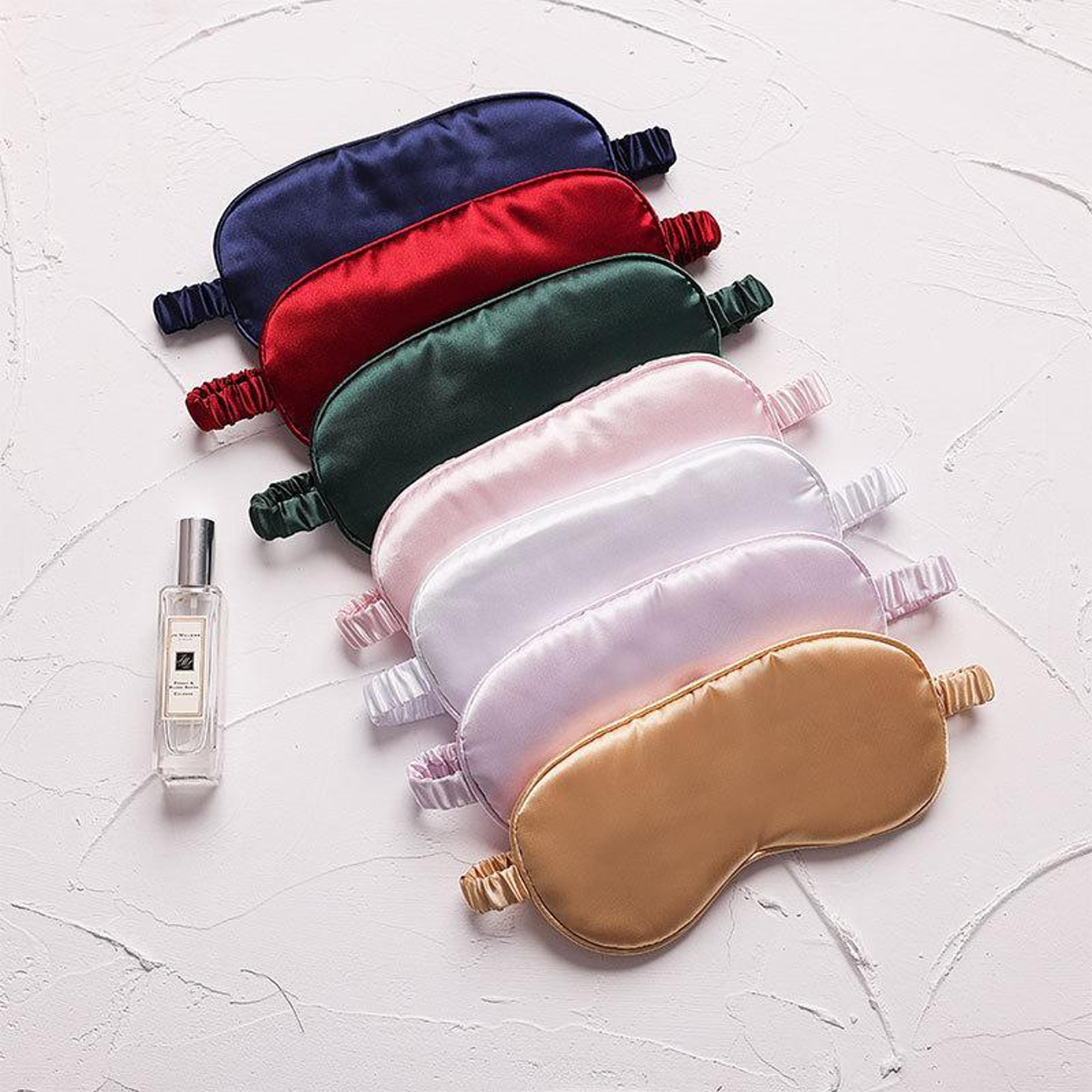 silkydream faux silk sleep mask set with headband & scrunchie for restful beauty sleep