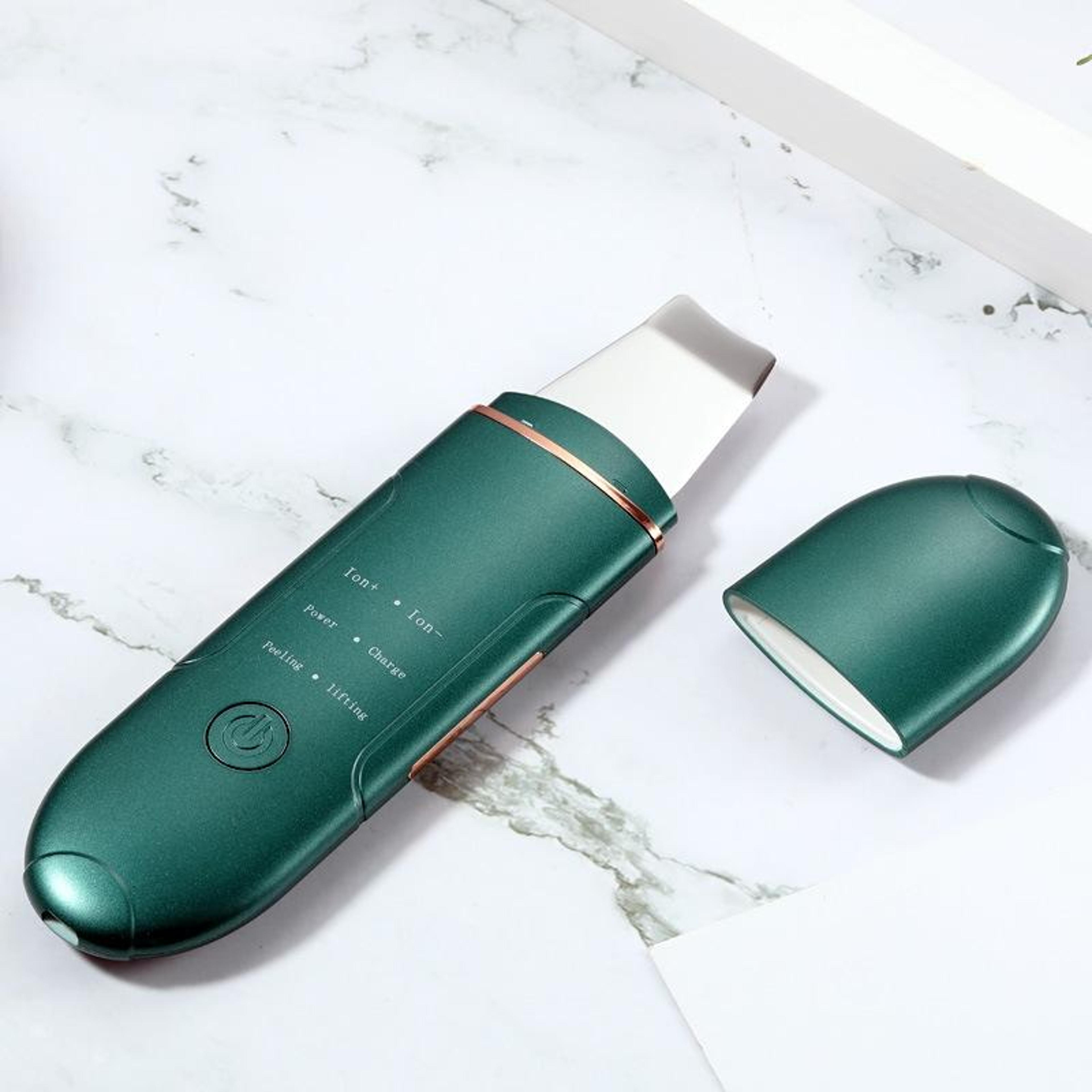 ultrasonic skin scrubber blackhead remover with ionic deep cleansing & firming modes