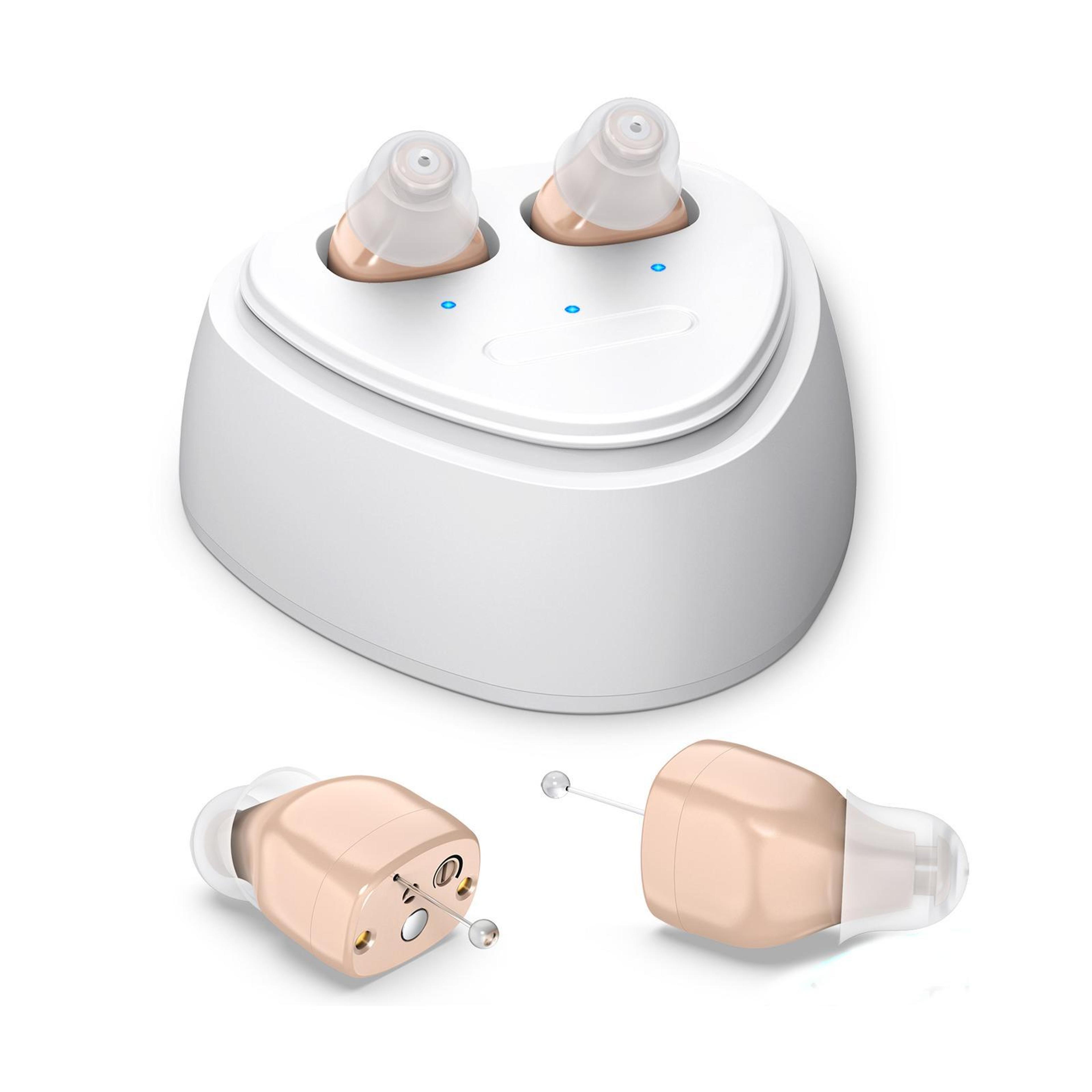 cleartone mini invisible hearing amplifier with charging case for seniors