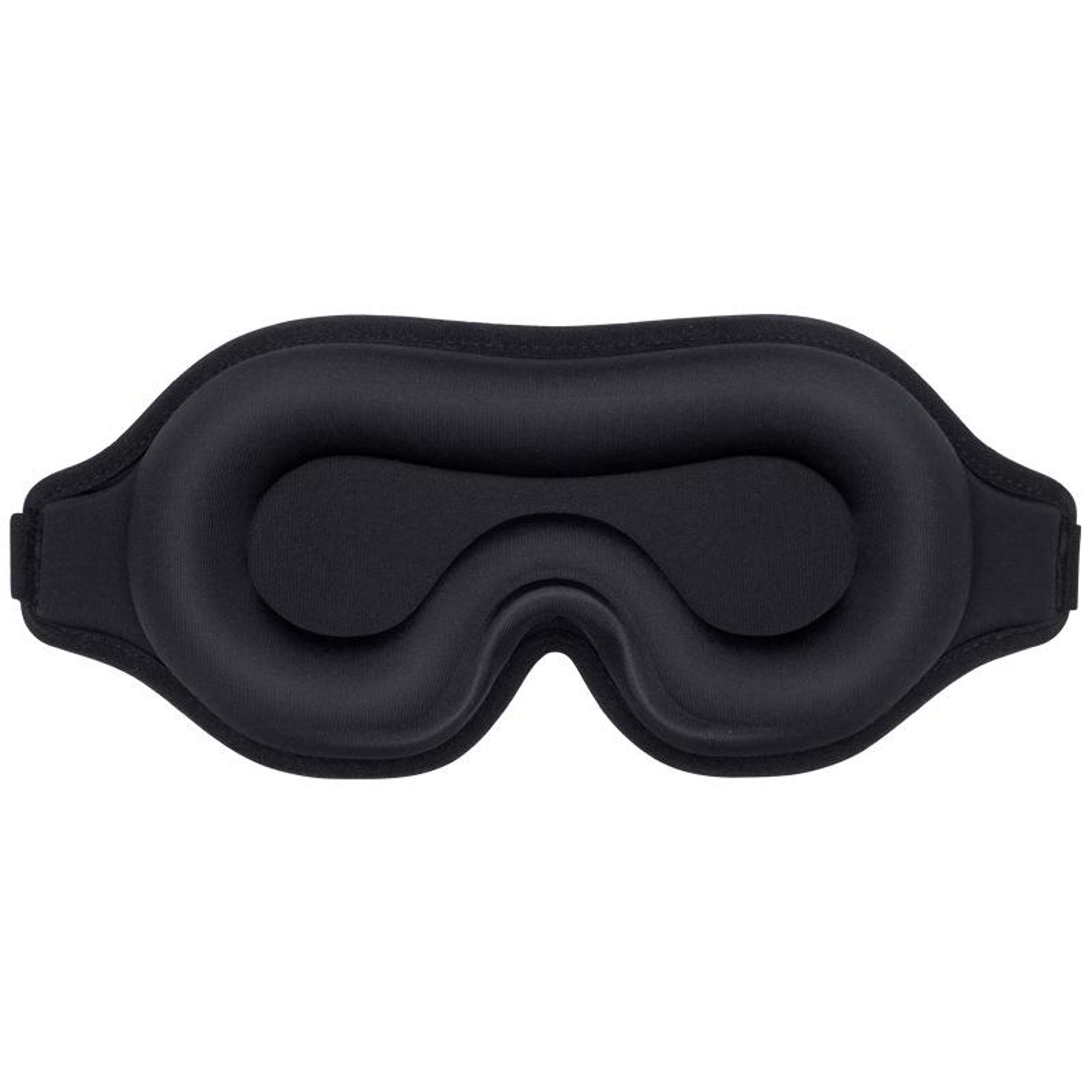 lunacontour 3d sleep mask memory foam light blocking eye mask for travel, lash friendly comfort