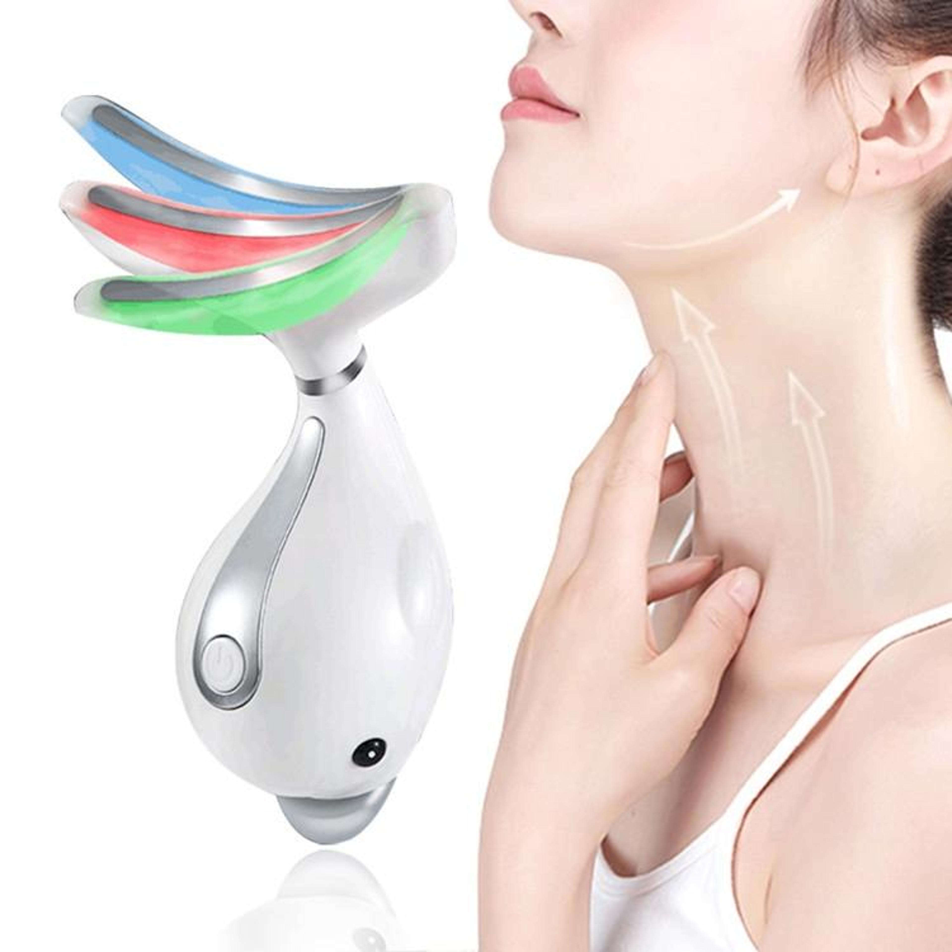 dolphinlift vibrating neck & face massager for wrinkle care and skin rejuvenation