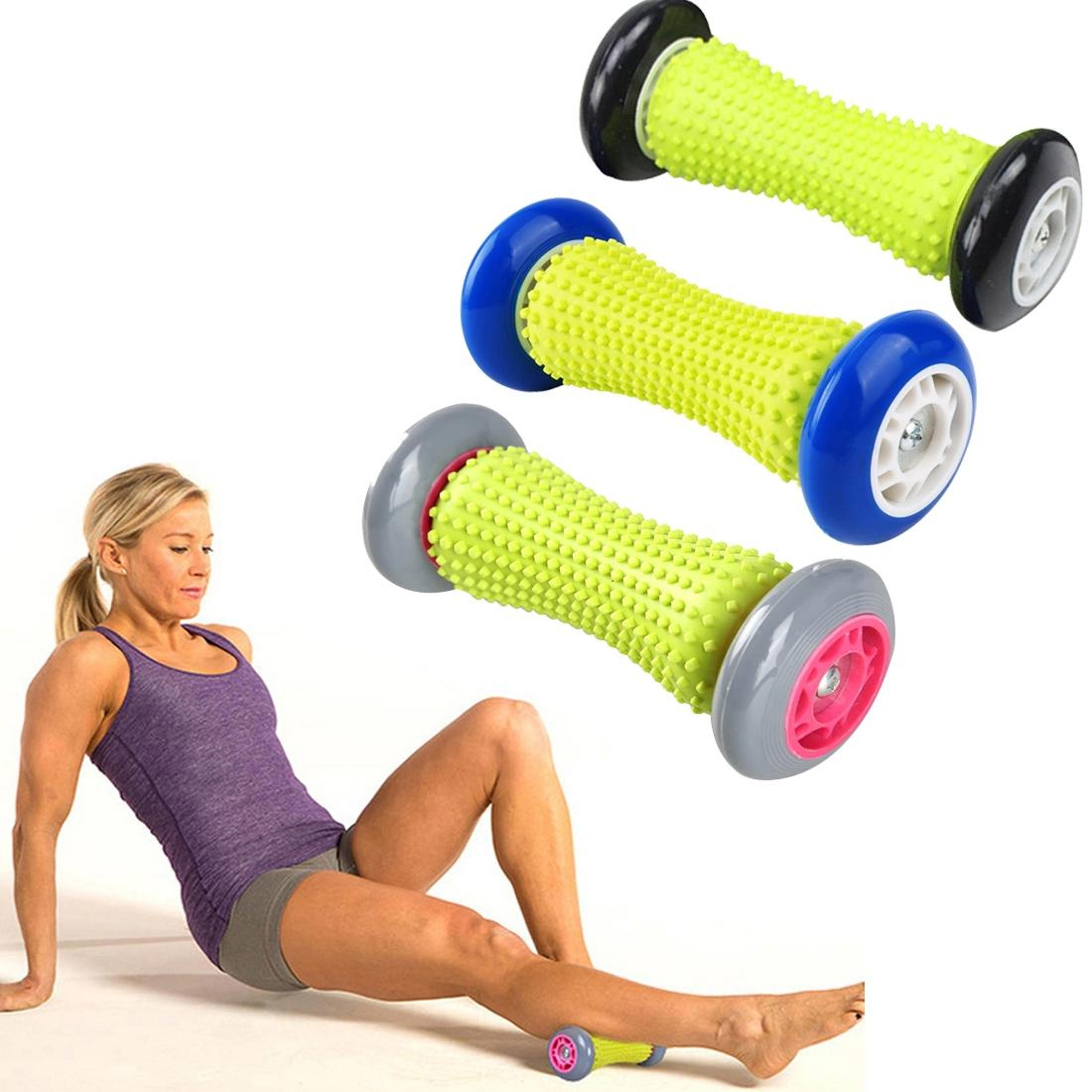 deep tissue massage wheel roller for feet, back, neck & muscle relief