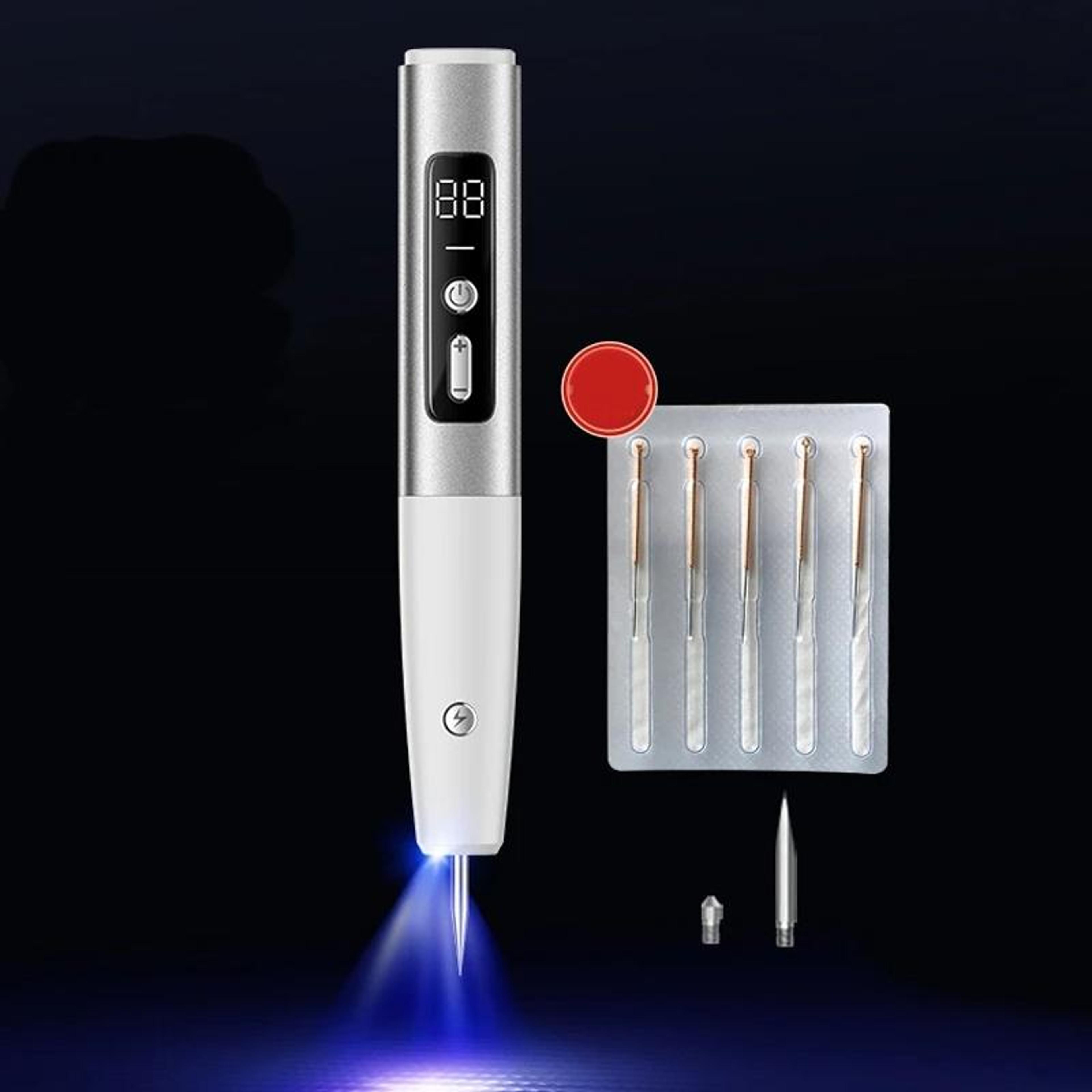 15 speed mole removal pen with led precision light & usb rechargeable spot corrector