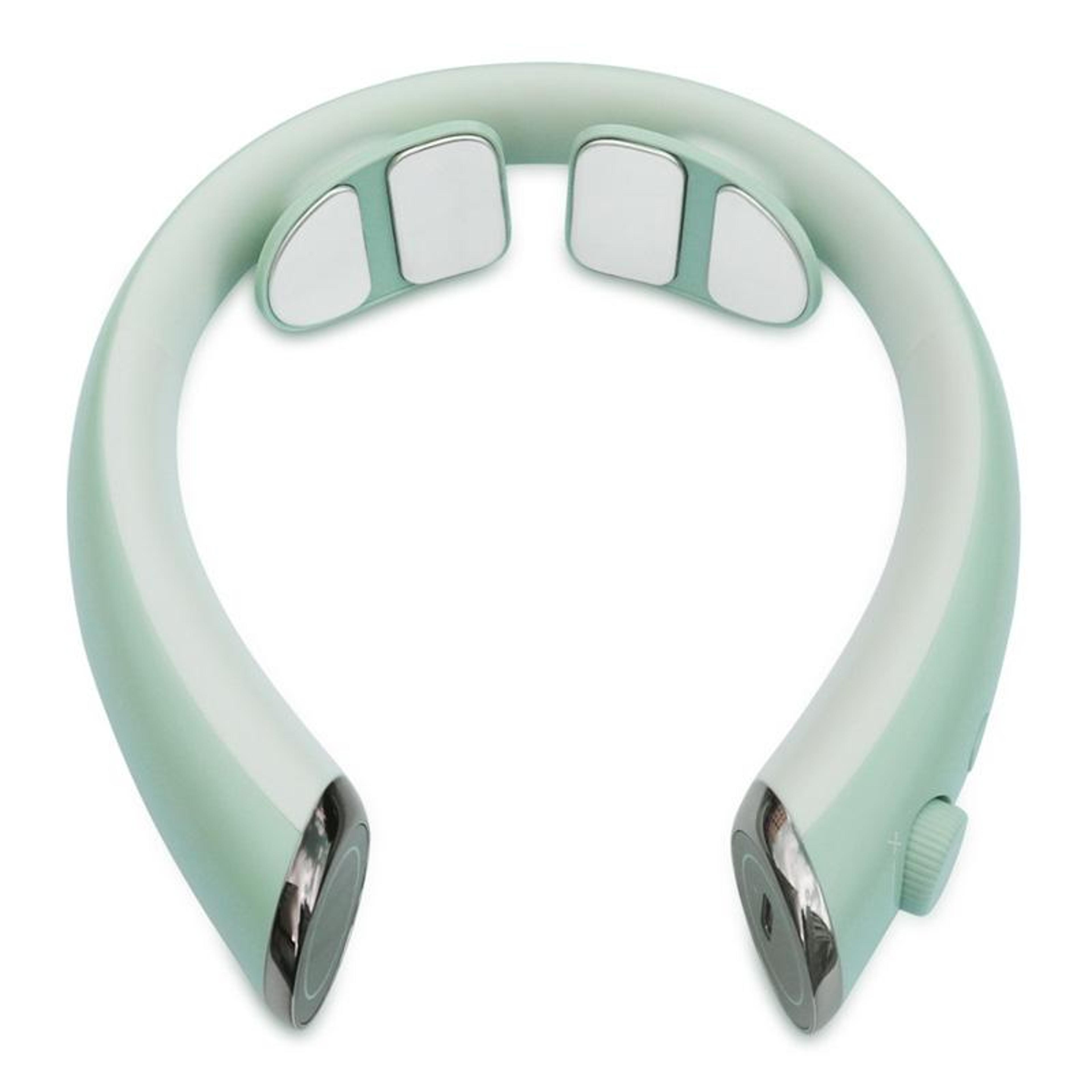 smart ems neck massager with heat therapy, 6 modes & usb rechargeable pain relief