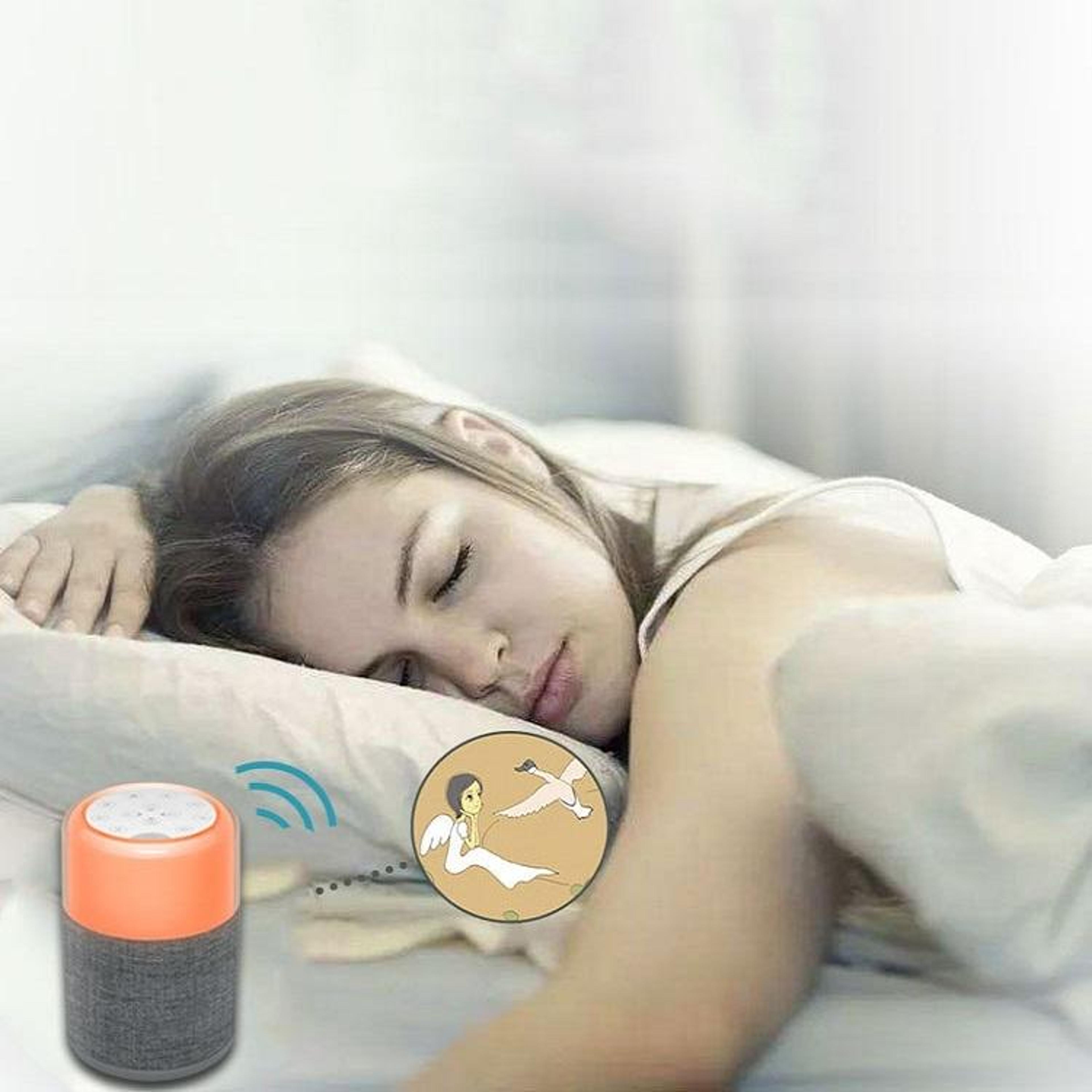 lunaglow white noise sleep machine & night light for deep relaxation and better sleep