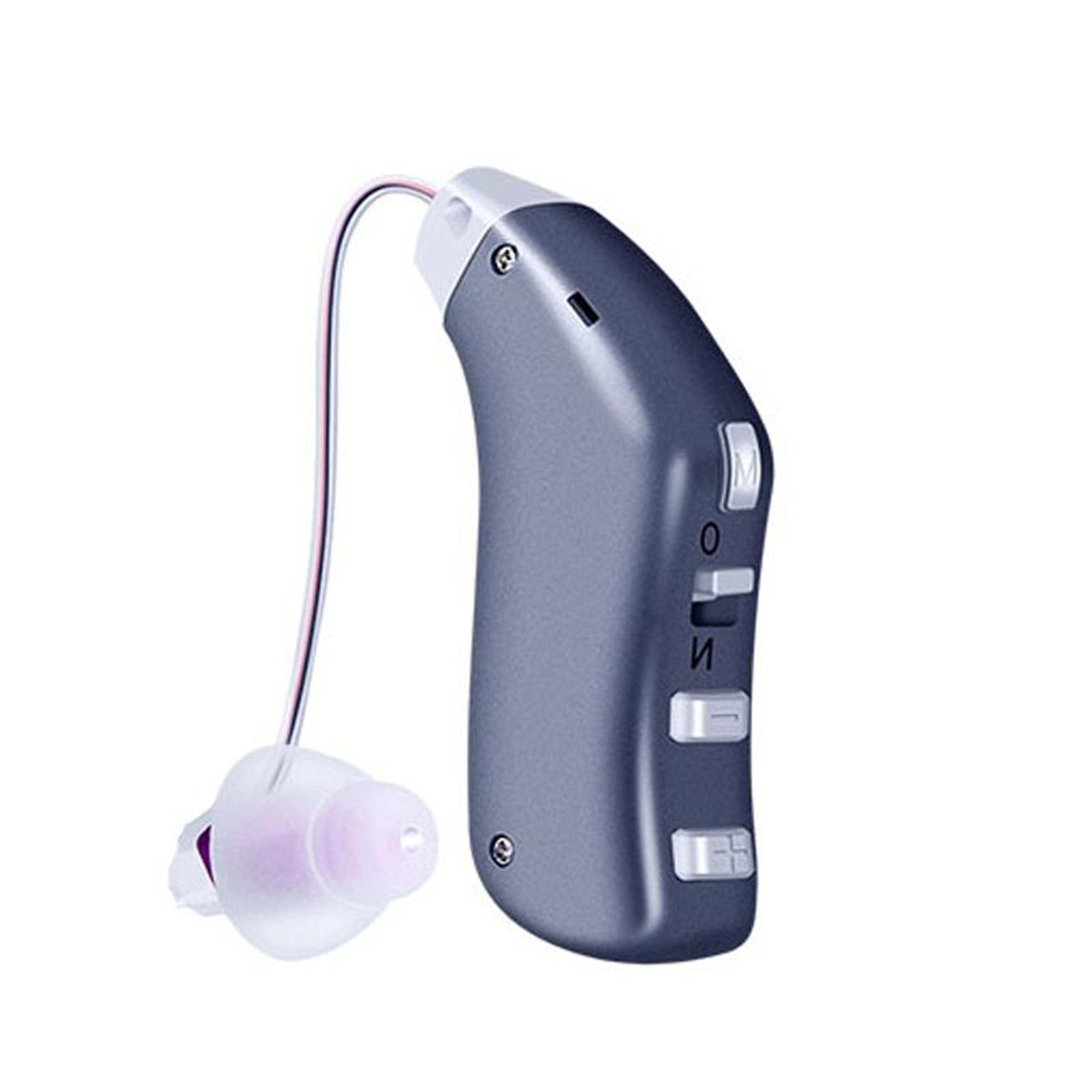 g28 rechargeable hearing aid for seniors with digital noise reduction & invisible right ear fit