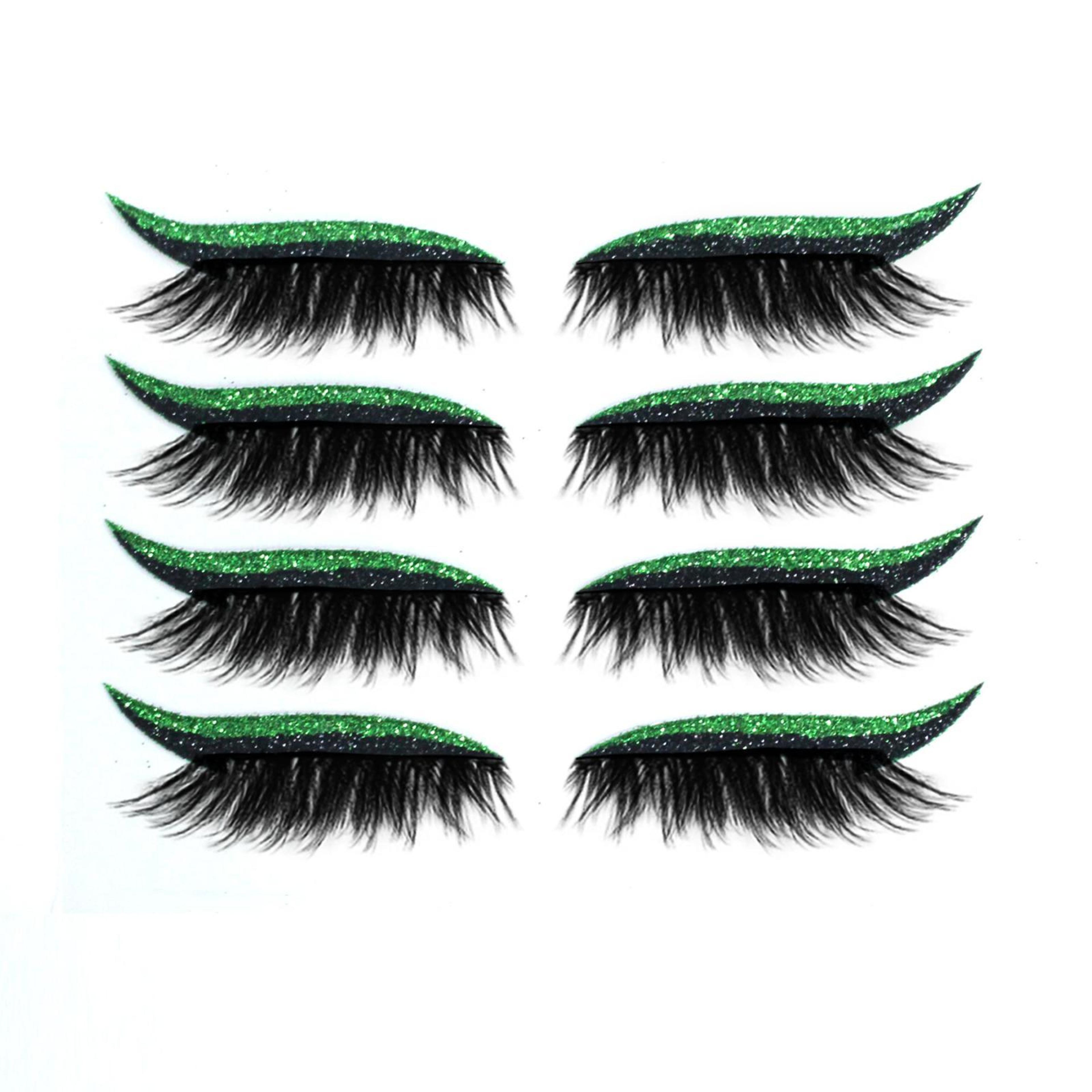 waterproof self adhesive glitter eyeliner & false eyelash stickers for smoky cat eye makeup