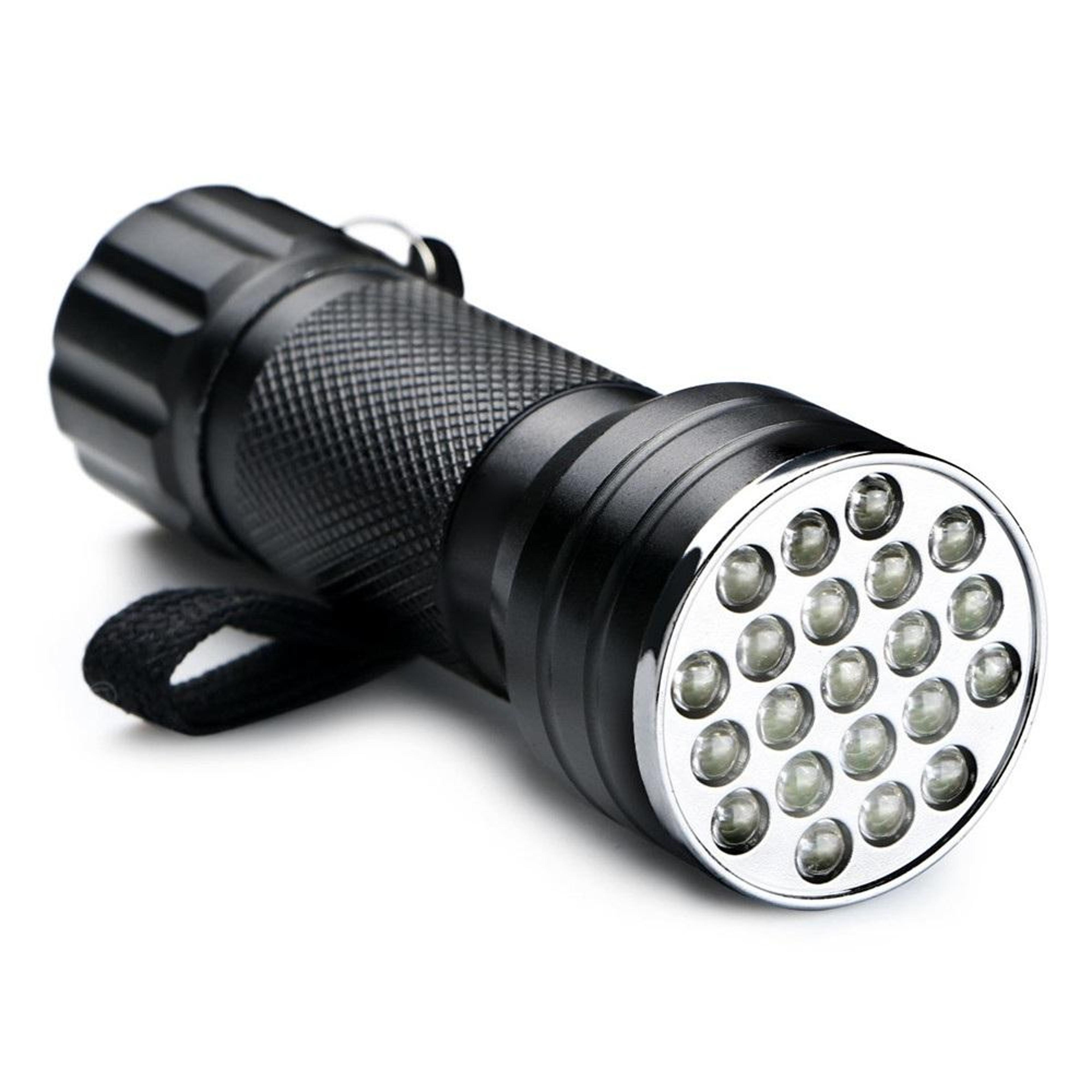 21 led uv flashlight 395nm black light detector for pet stains, currency checks & home inspections