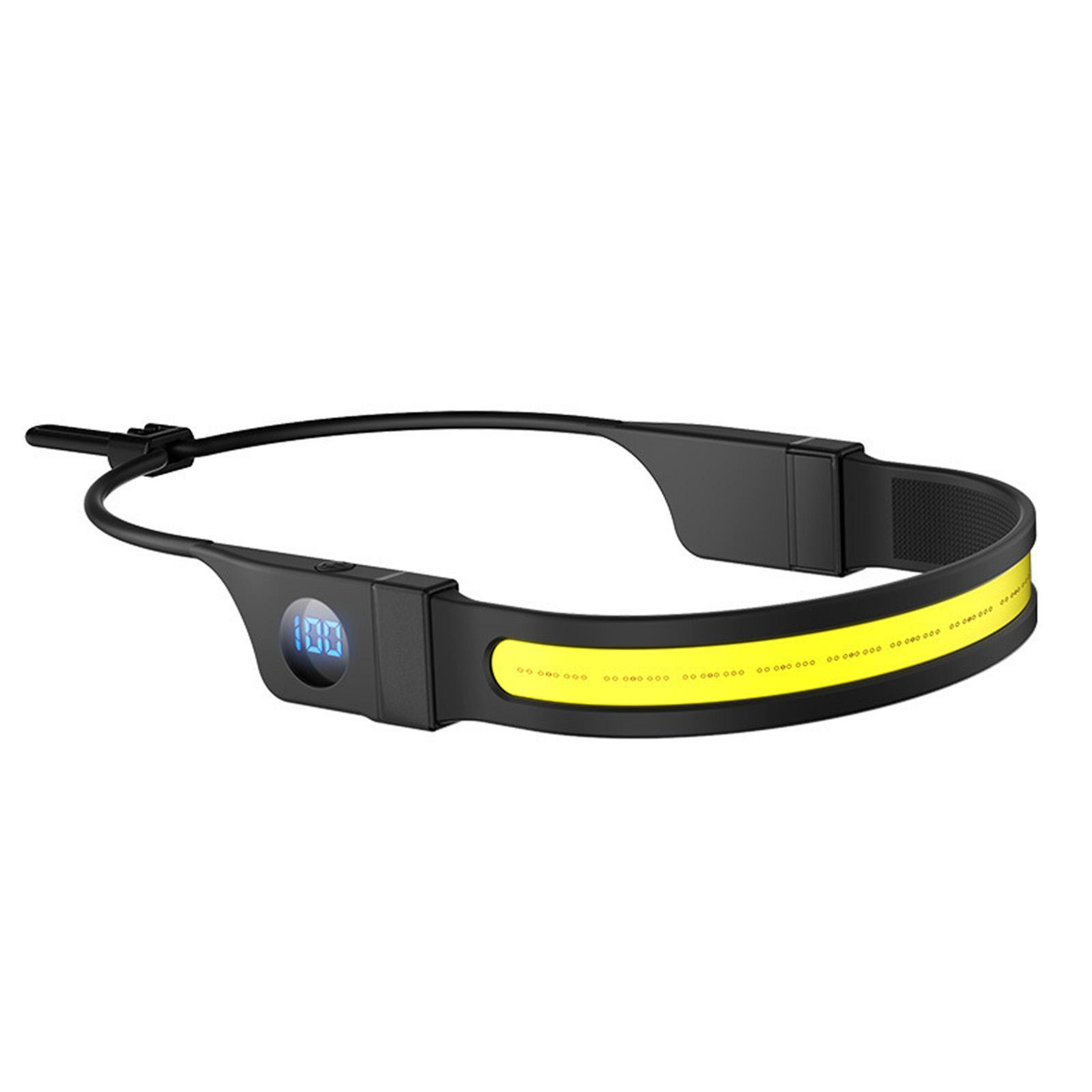 lumaflex rechargeable led headlamp with digital power display & cob wide beam light