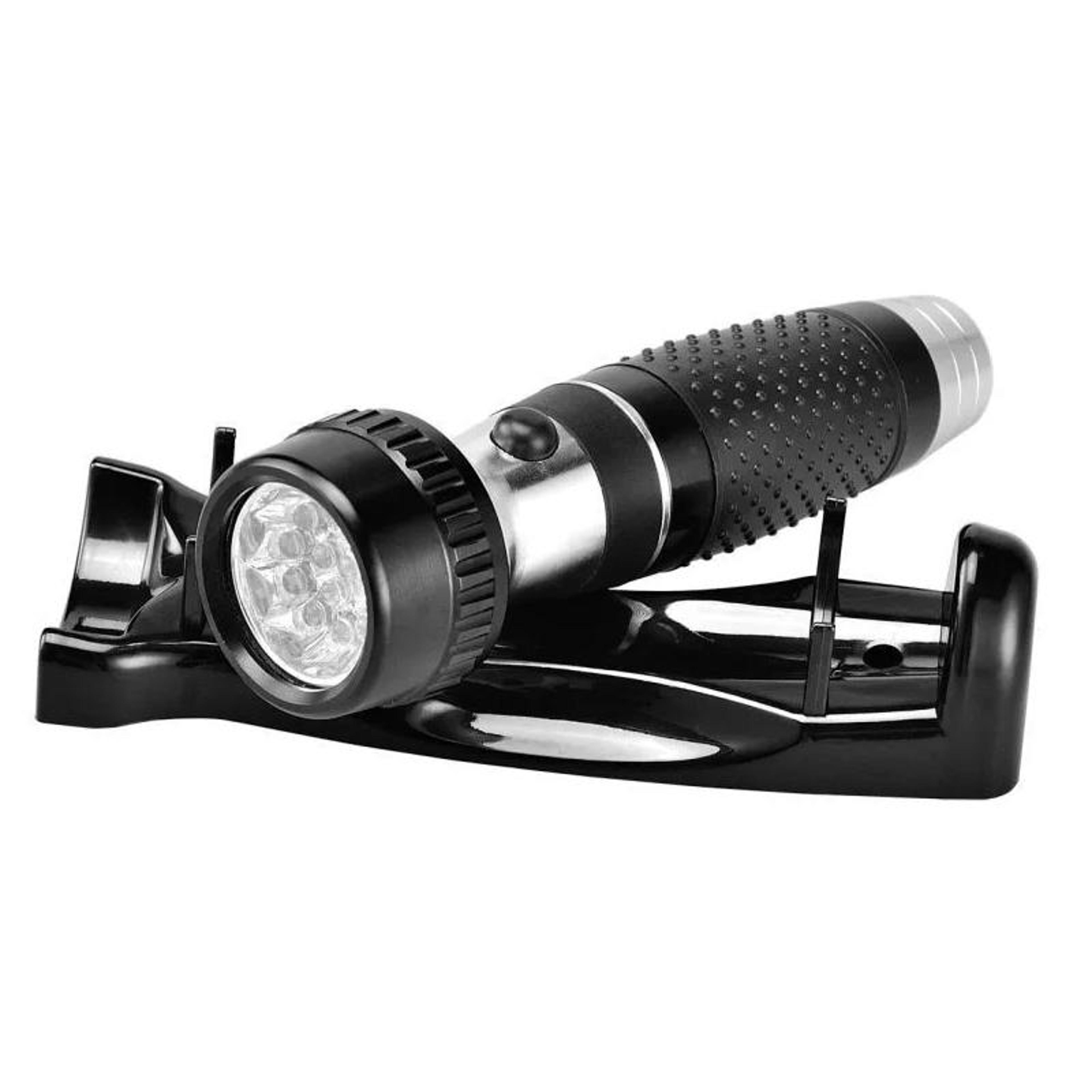 wall mount led emergency flashlight with auto on sensor & rechargeable battery option