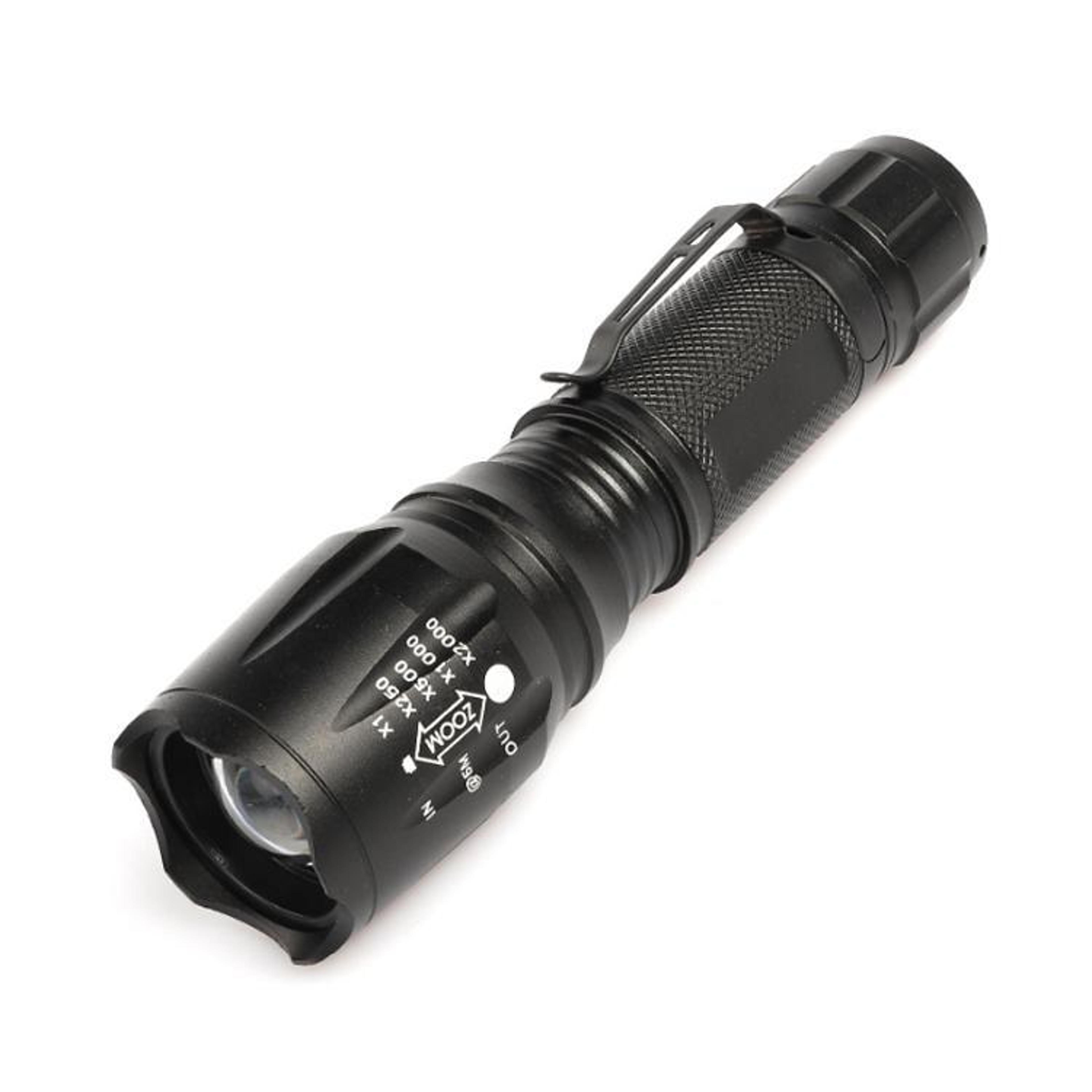 cree t6 zoom led flashlight pen clip long range waterproof tactical torch