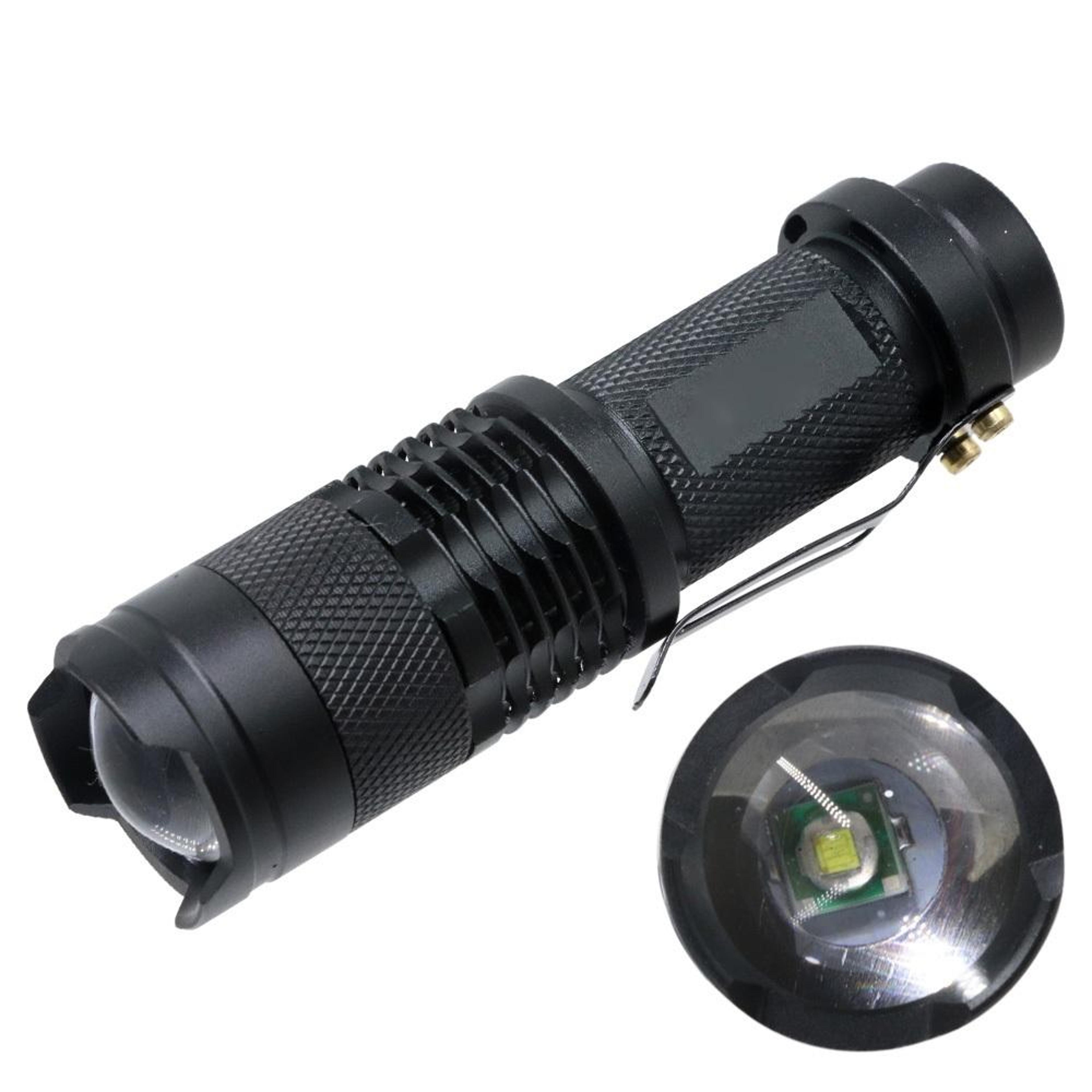 cree q5 mini led flashlight waterproof zoom torch with 3 modes