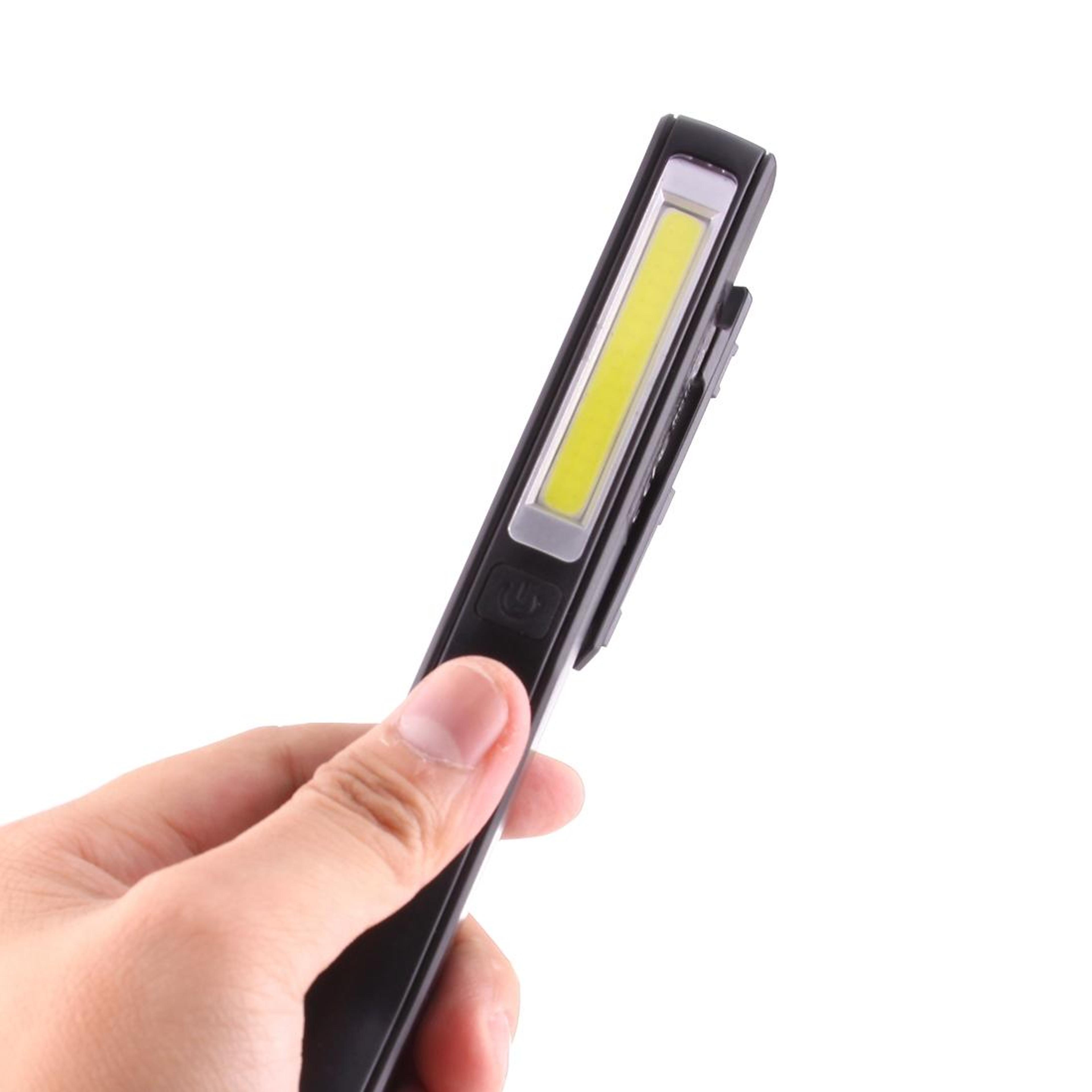 magnetic led work light rechargeable pen flashlight with cob inspection beam